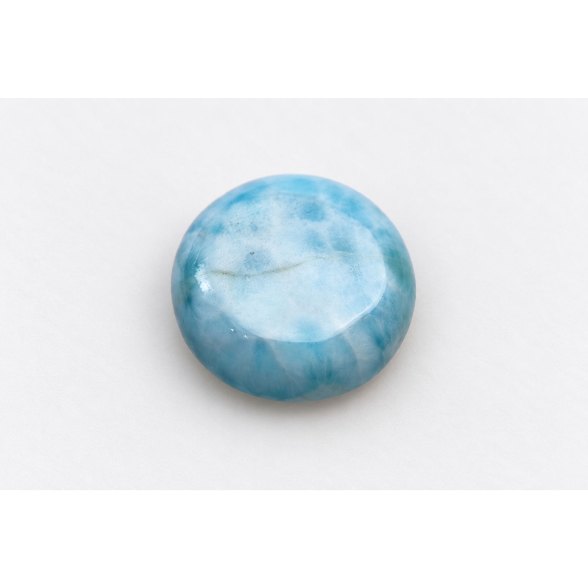 Genuine sea blue Dominican Larimar cabochon 18.5mm – photo 6