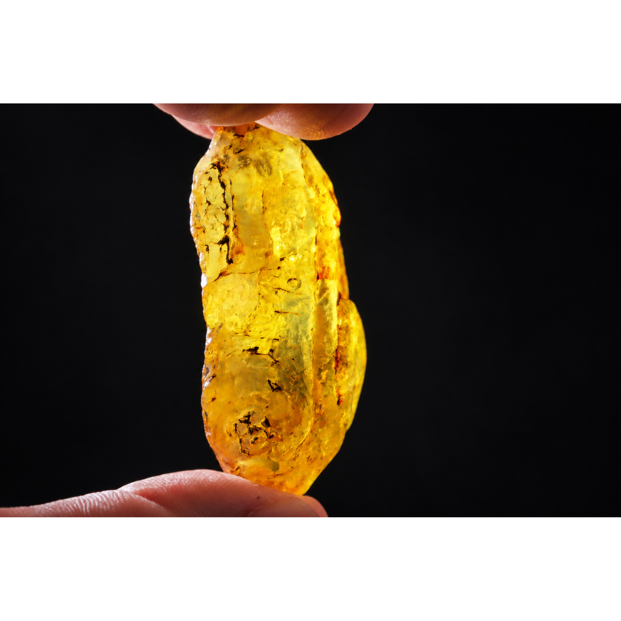 Authentic blue parts orange green rough specimen Dominican amber 55mm – photo 13