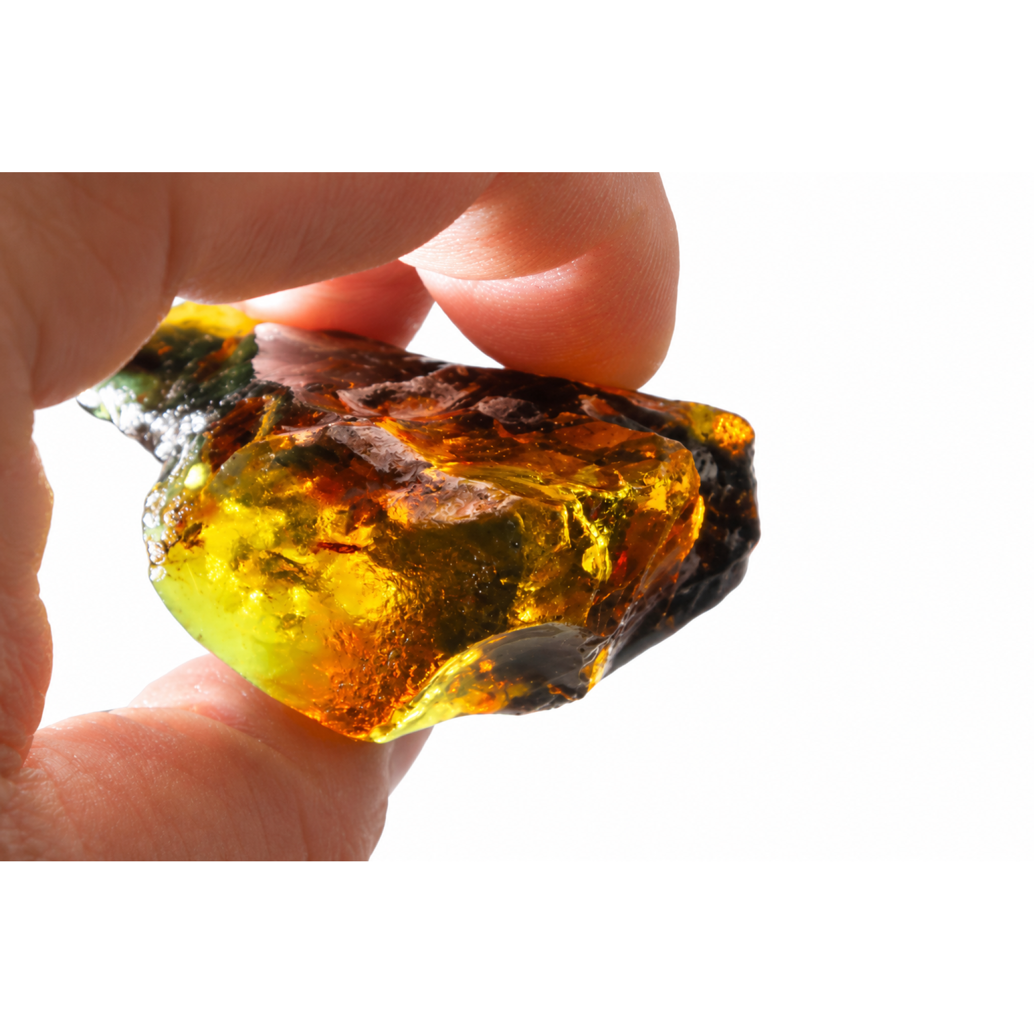 Authentic green blue rough specimen Dominican amber 60mm – photo 3