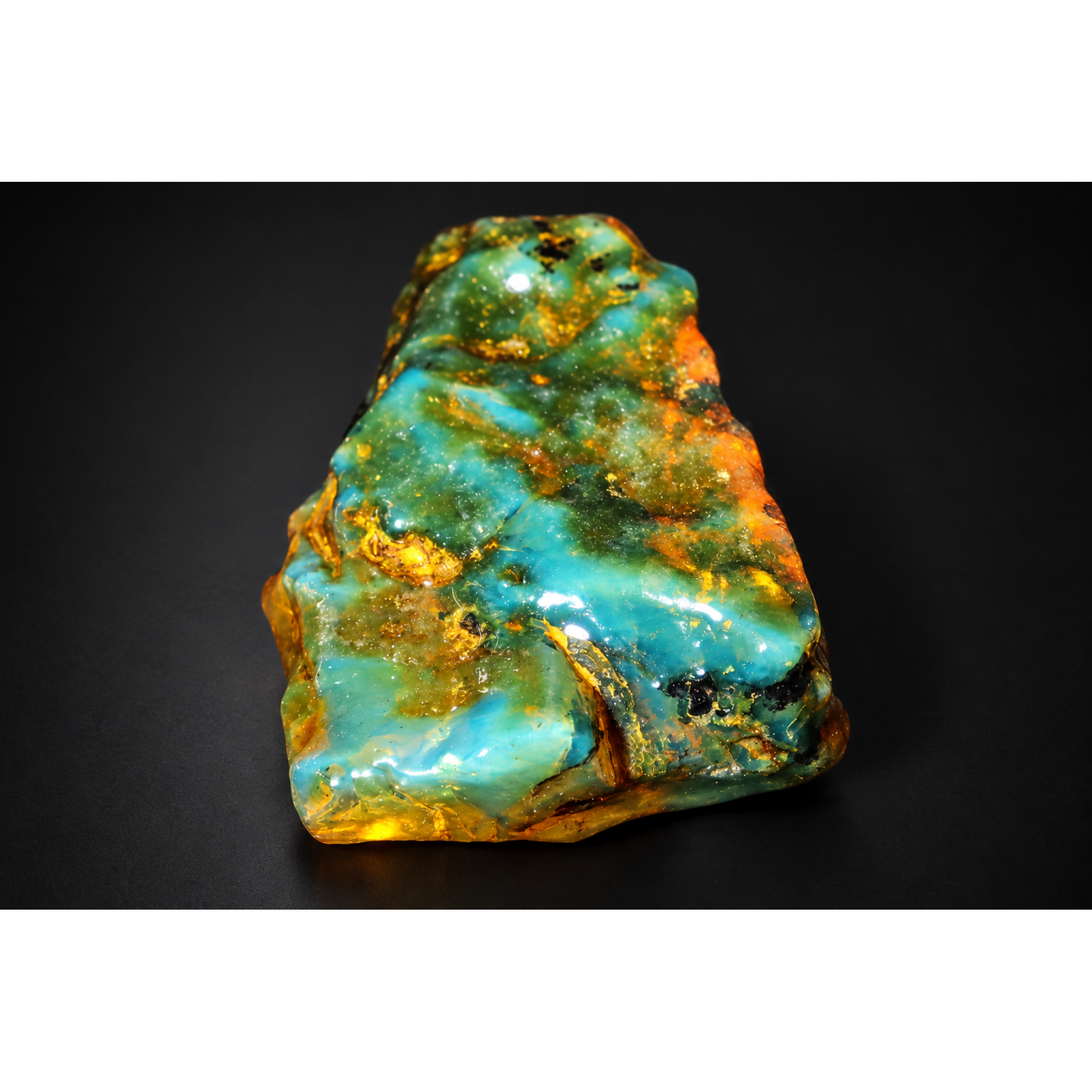 Authentic green blue rough specimen Dominican amber 60mm – photo 6