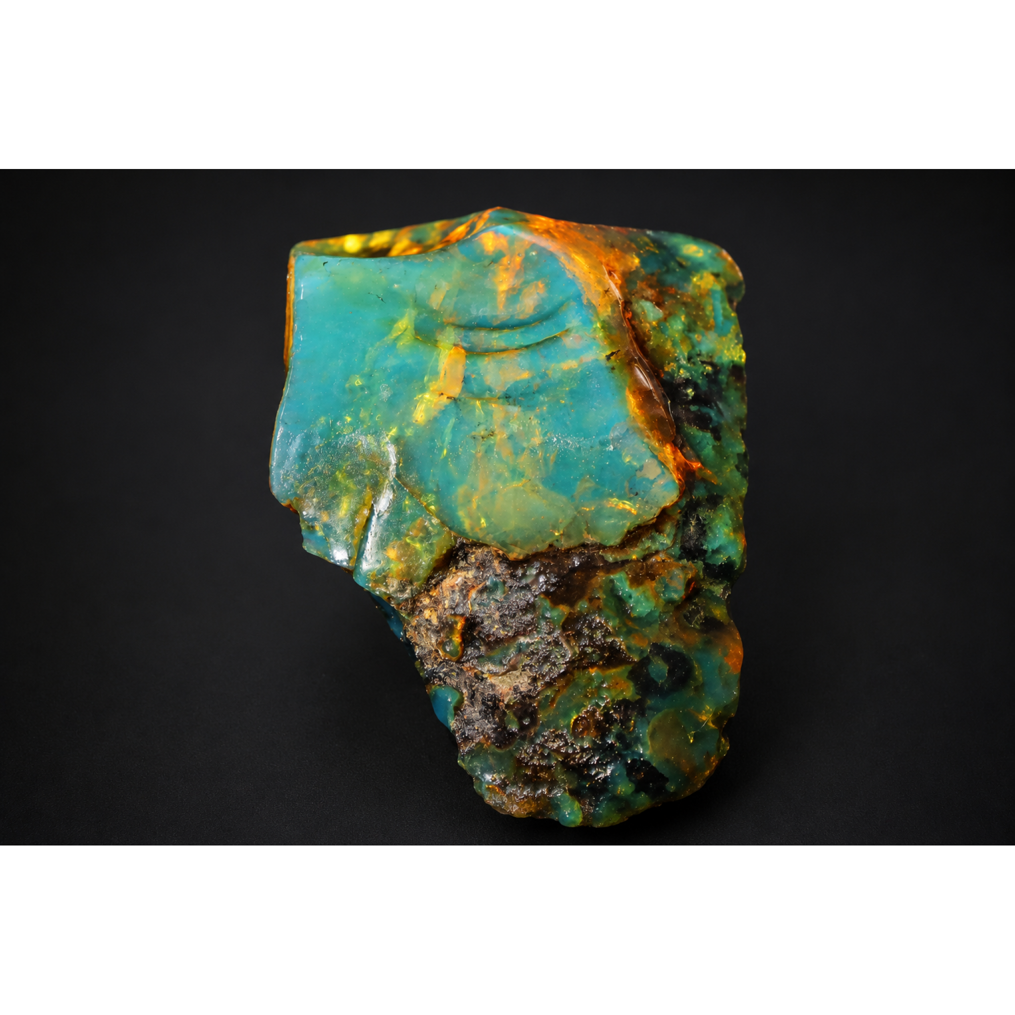 Authentic green blue rough specimen Dominican amber 60mm – photo 7
