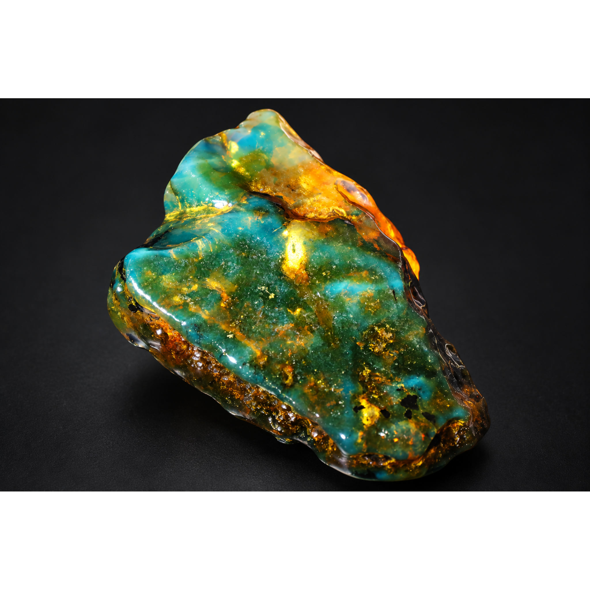 Authentic green blue rough specimen Dominican amber 60mm – photo 10
