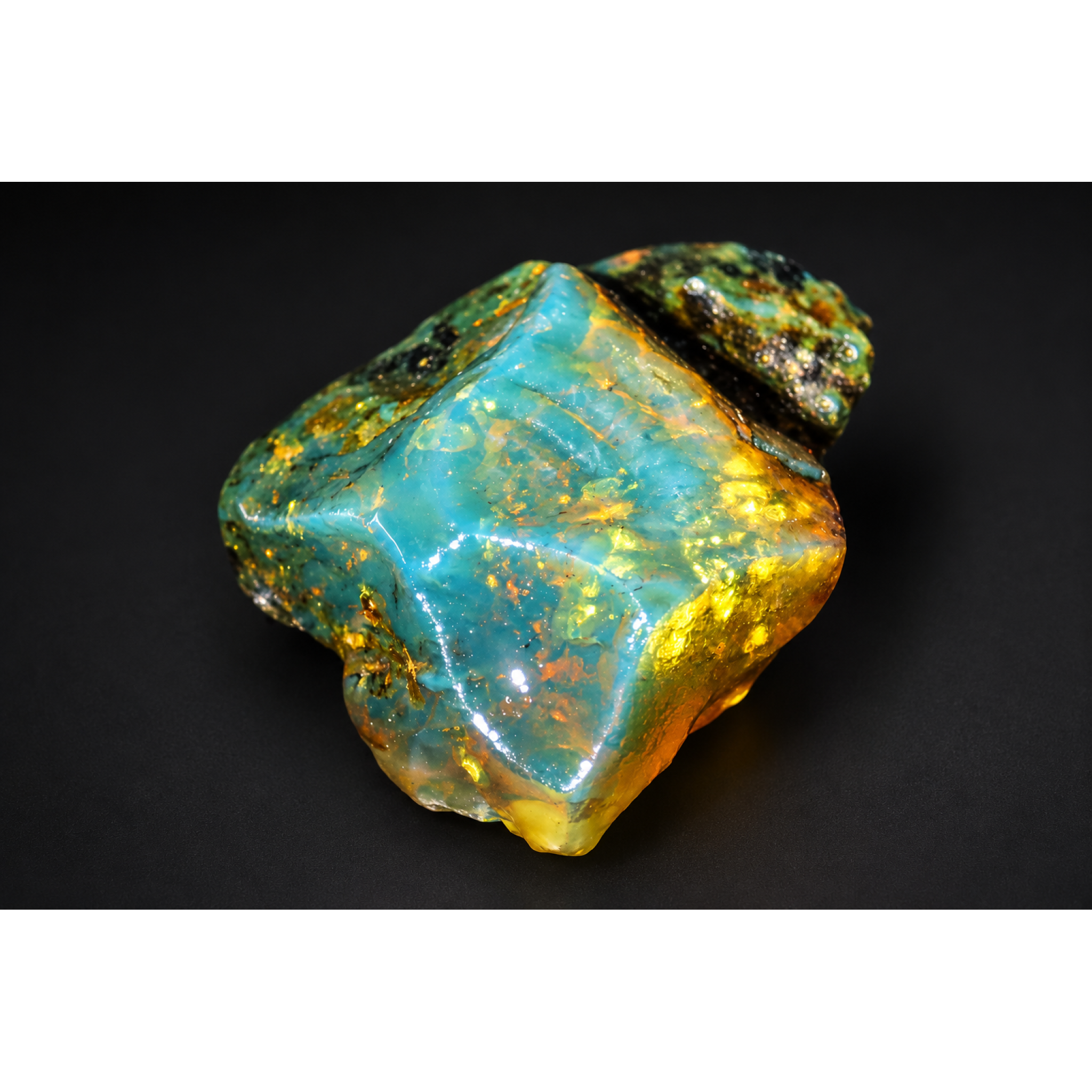Authentic green blue rough specimen Dominican amber 60mm – photo 14