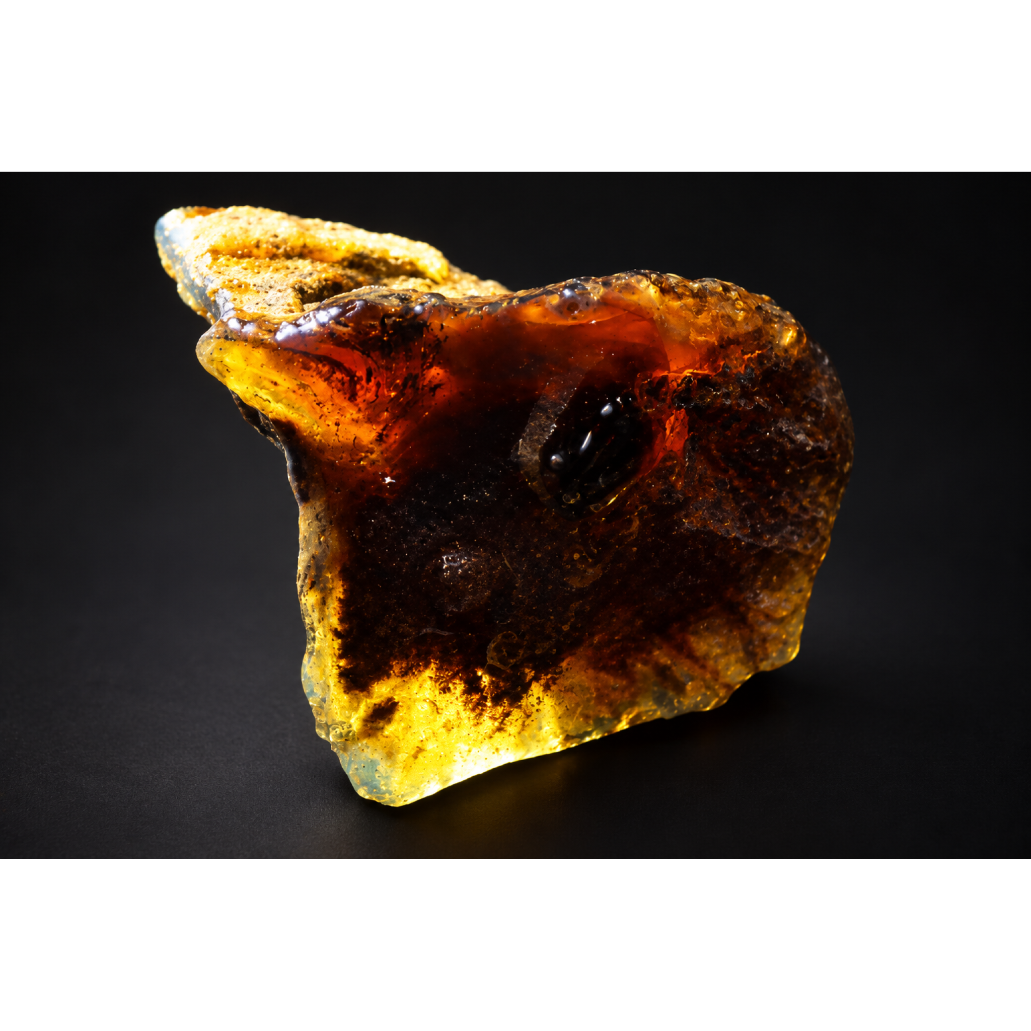 Genuine royal blue rough specimen Dominican amber 54mm – photo 2