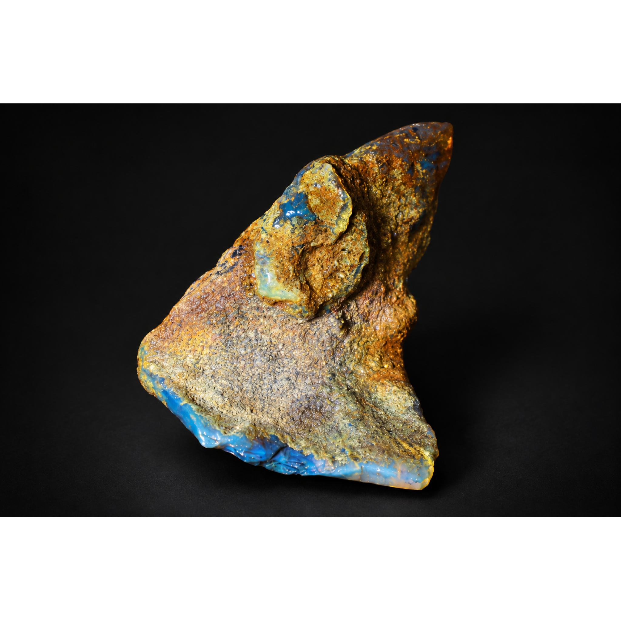 Genuine royal blue rough specimen Dominican amber 54mm – photo 12