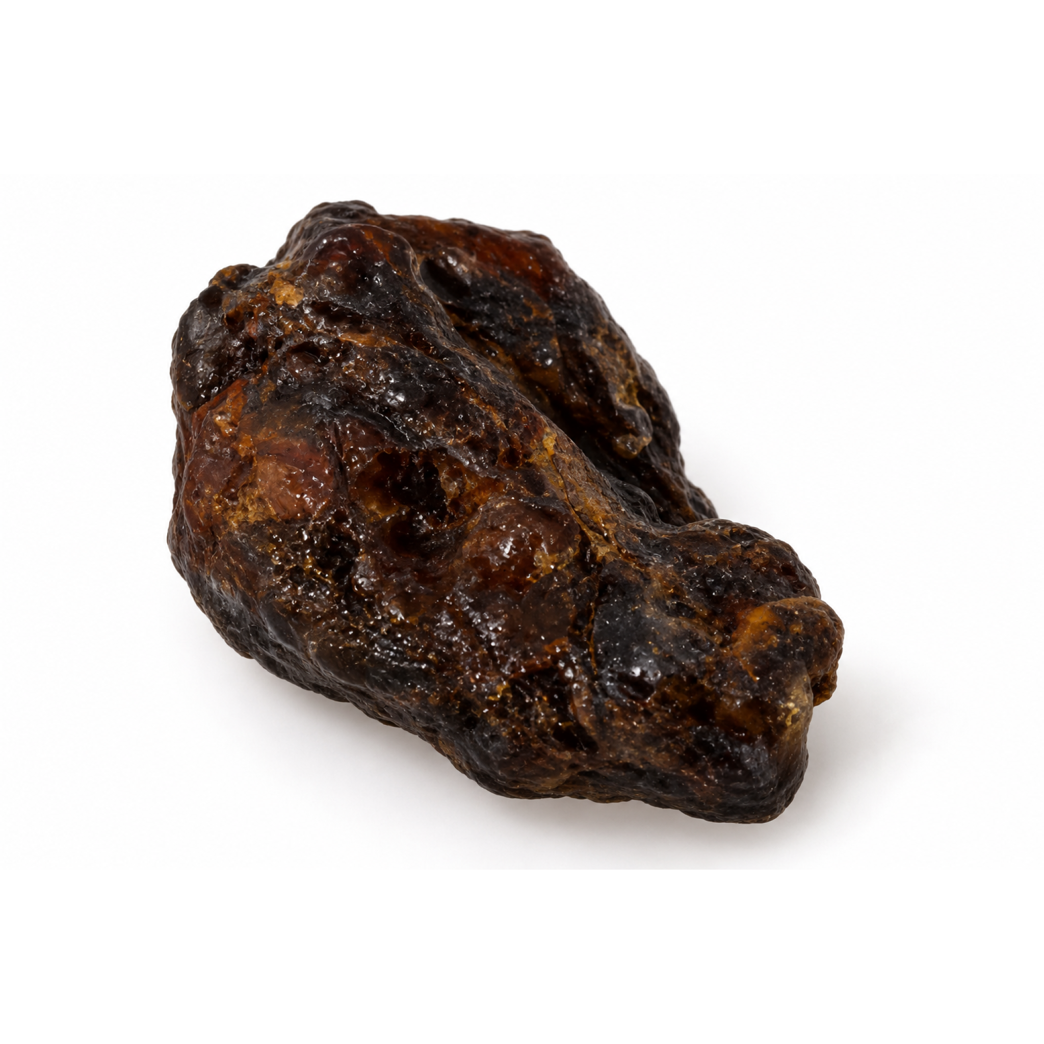 Genuine deep blue rough specimen Dominican amber 44mm – photo 10