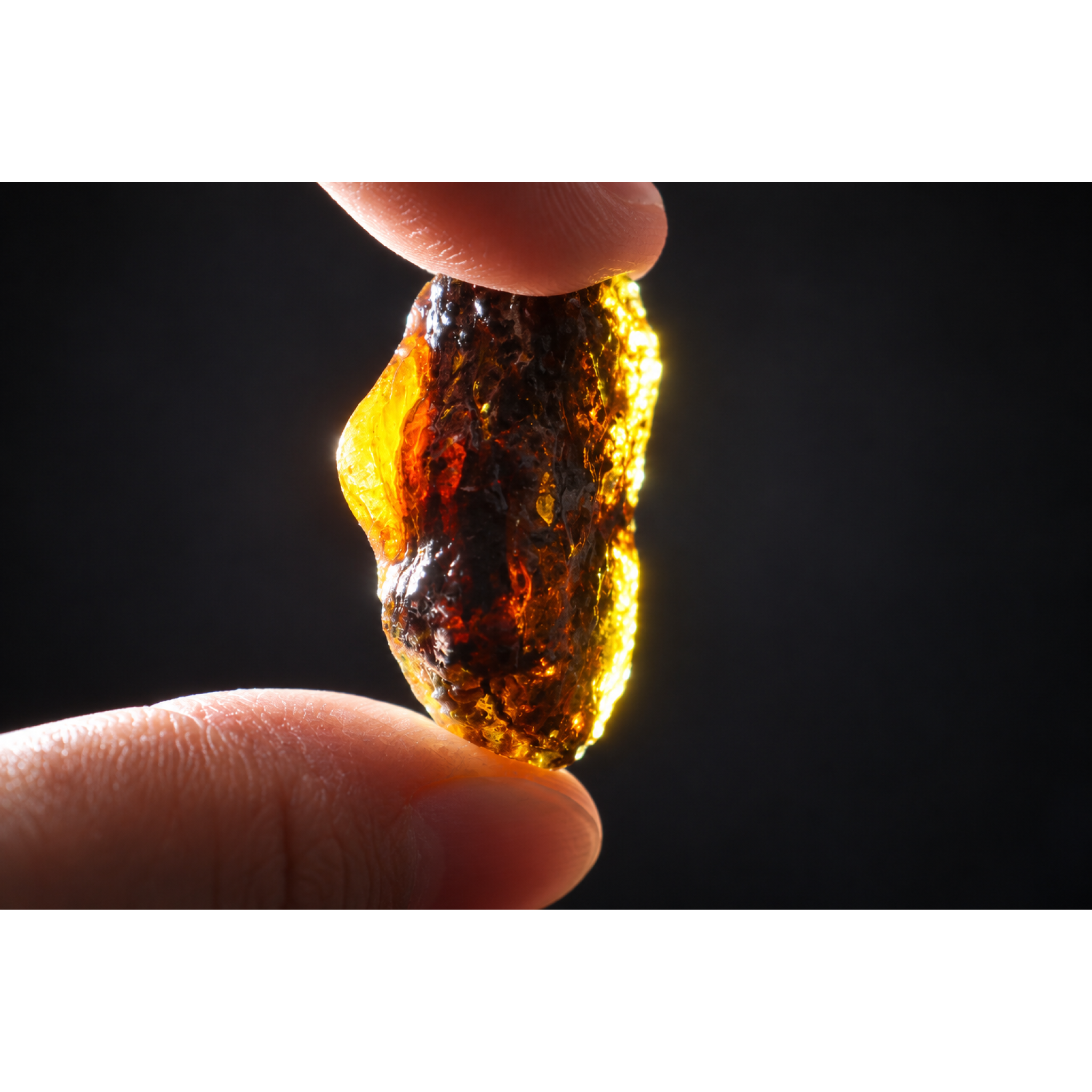 Genuine deep sea blue rough specimen Dominican amber 10.6g – photo 2