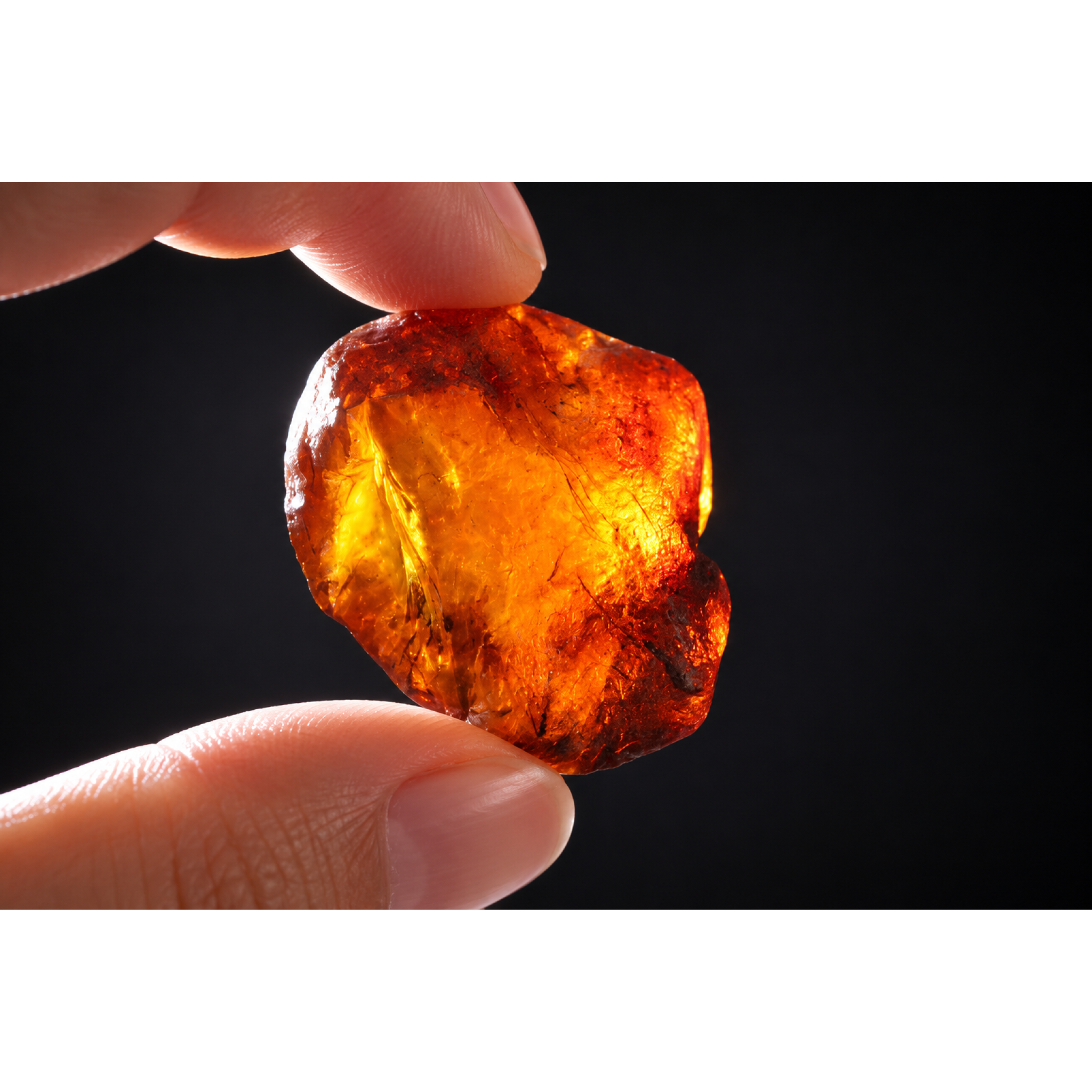 Genuine deep sea blue rough specimen Dominican amber 10.6g – photo 3