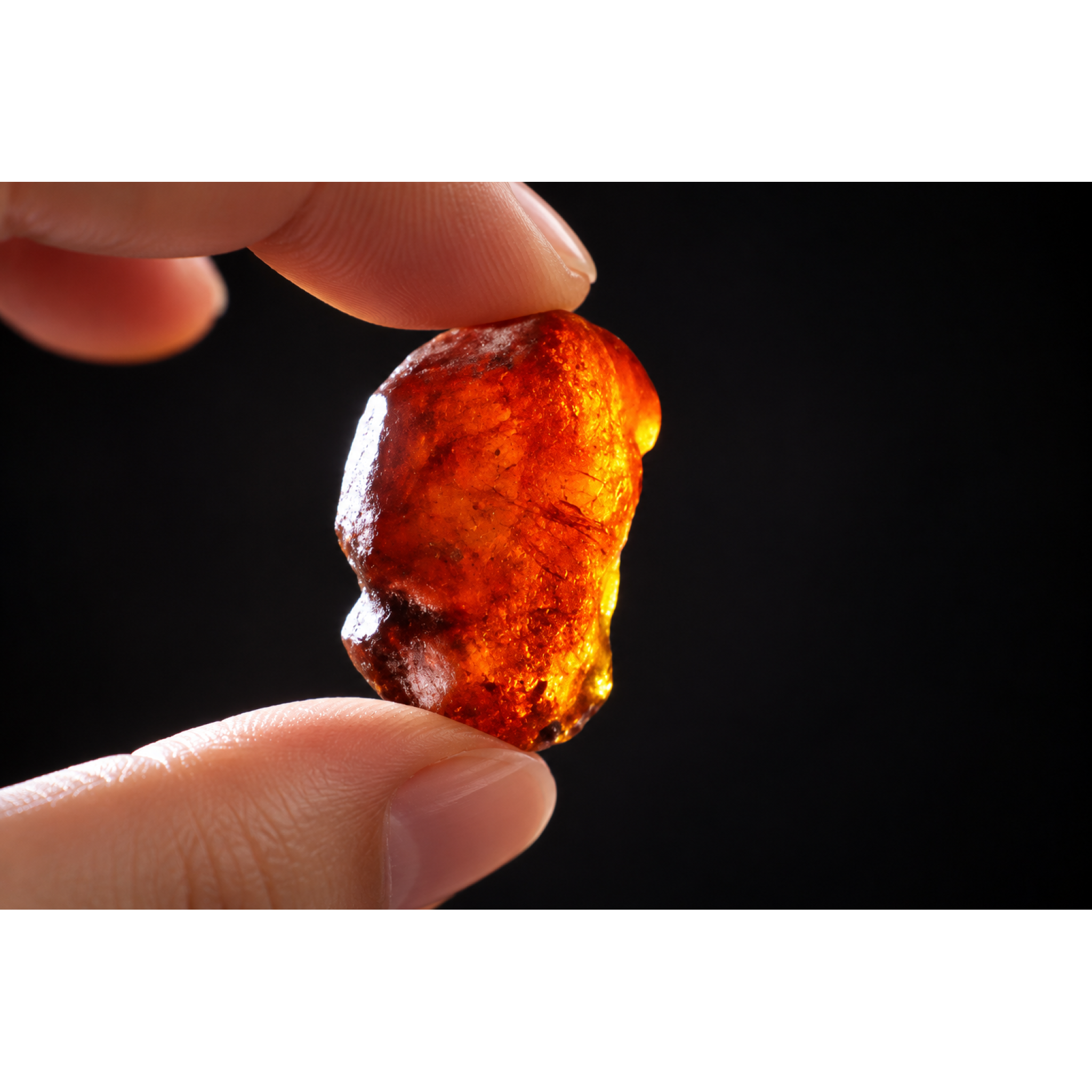 Genuine deep sea blue rough specimen Dominican amber 10.6g – photo 8