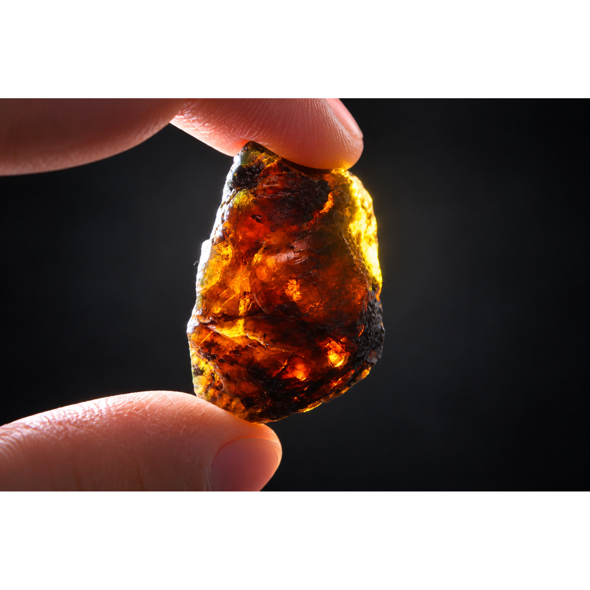 Genuine deep sea blue rough specimen Dominican amber 10.6g – photo 11