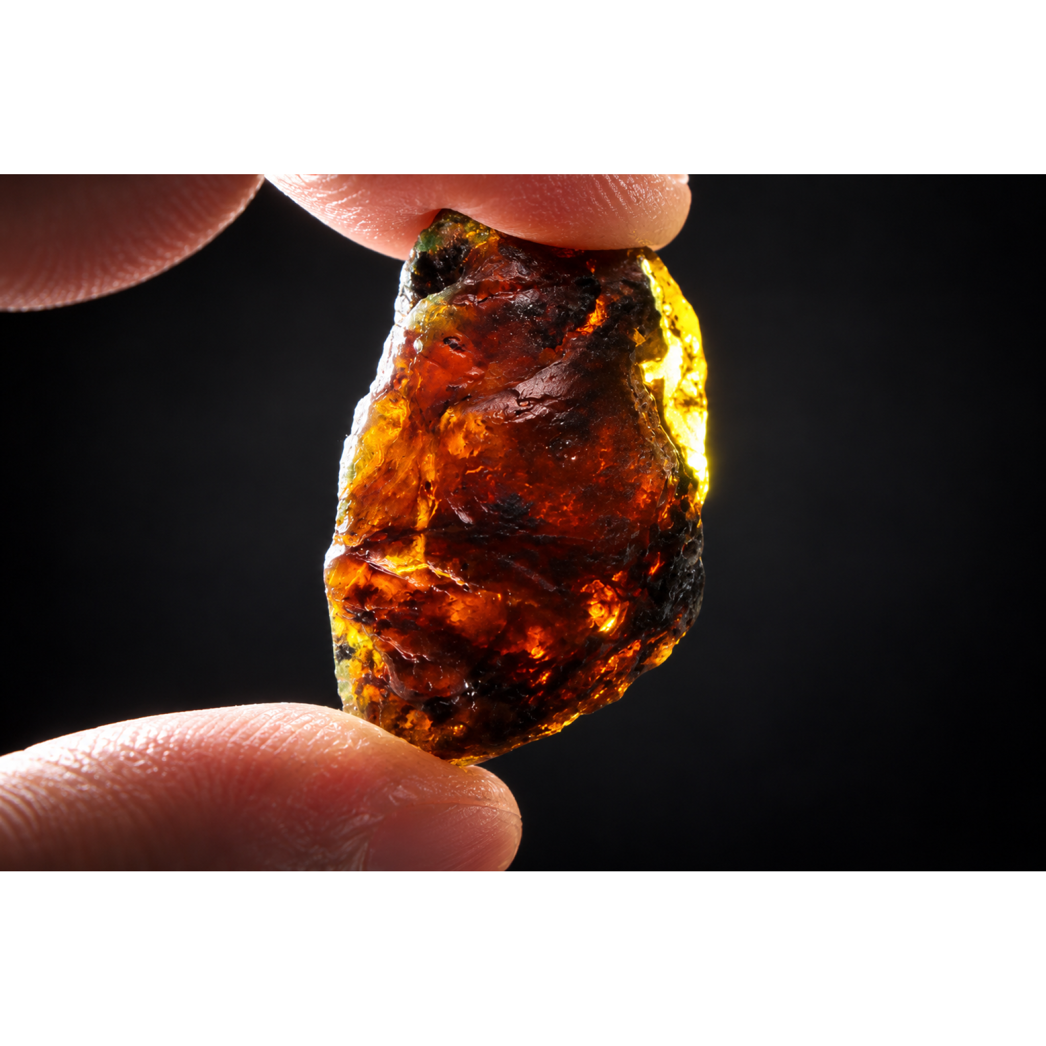 Genuine deep sea blue rough specimen Dominican amber 10.6g – photo 20