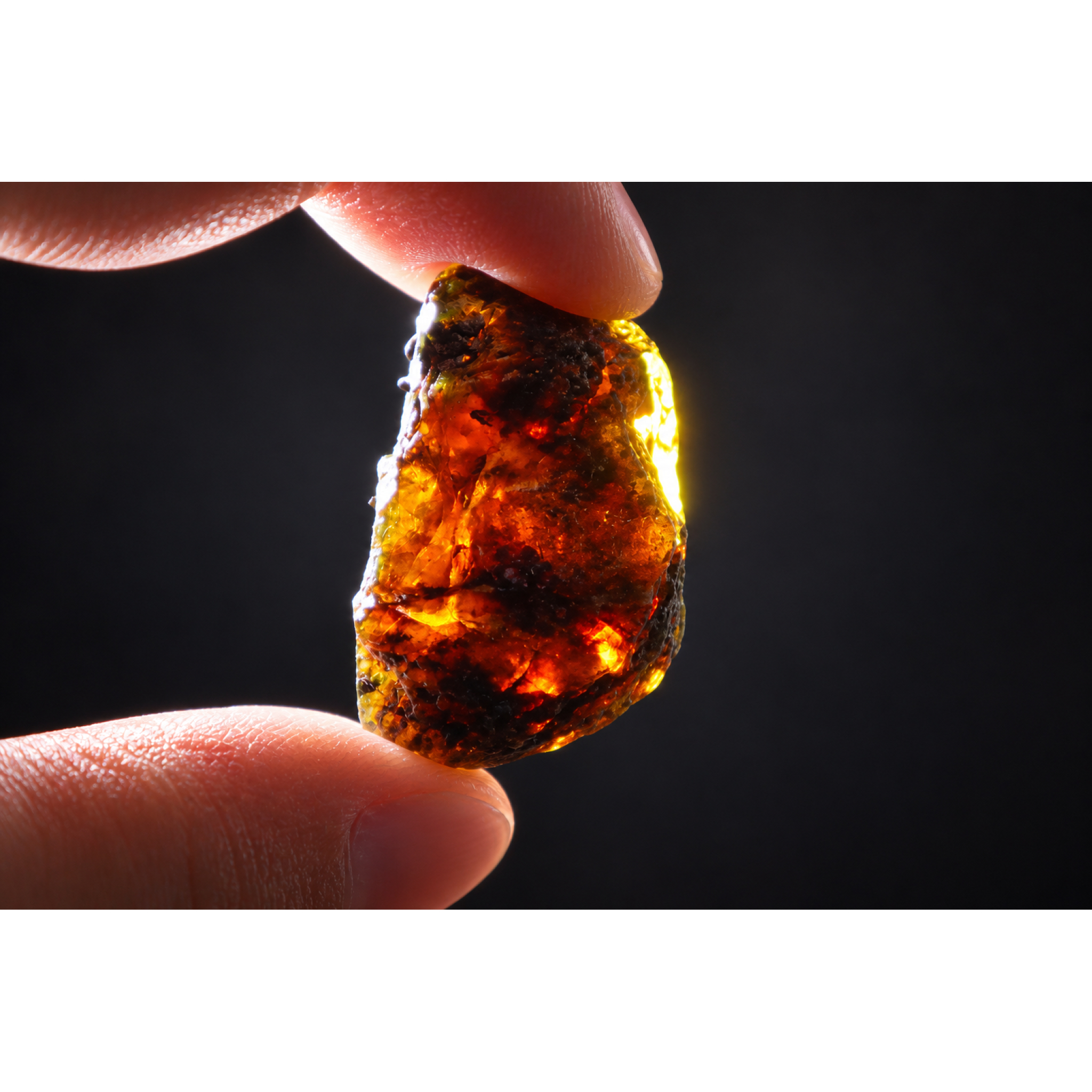 Genuine deep sea blue rough specimen Dominican amber 10.6g – photo 26