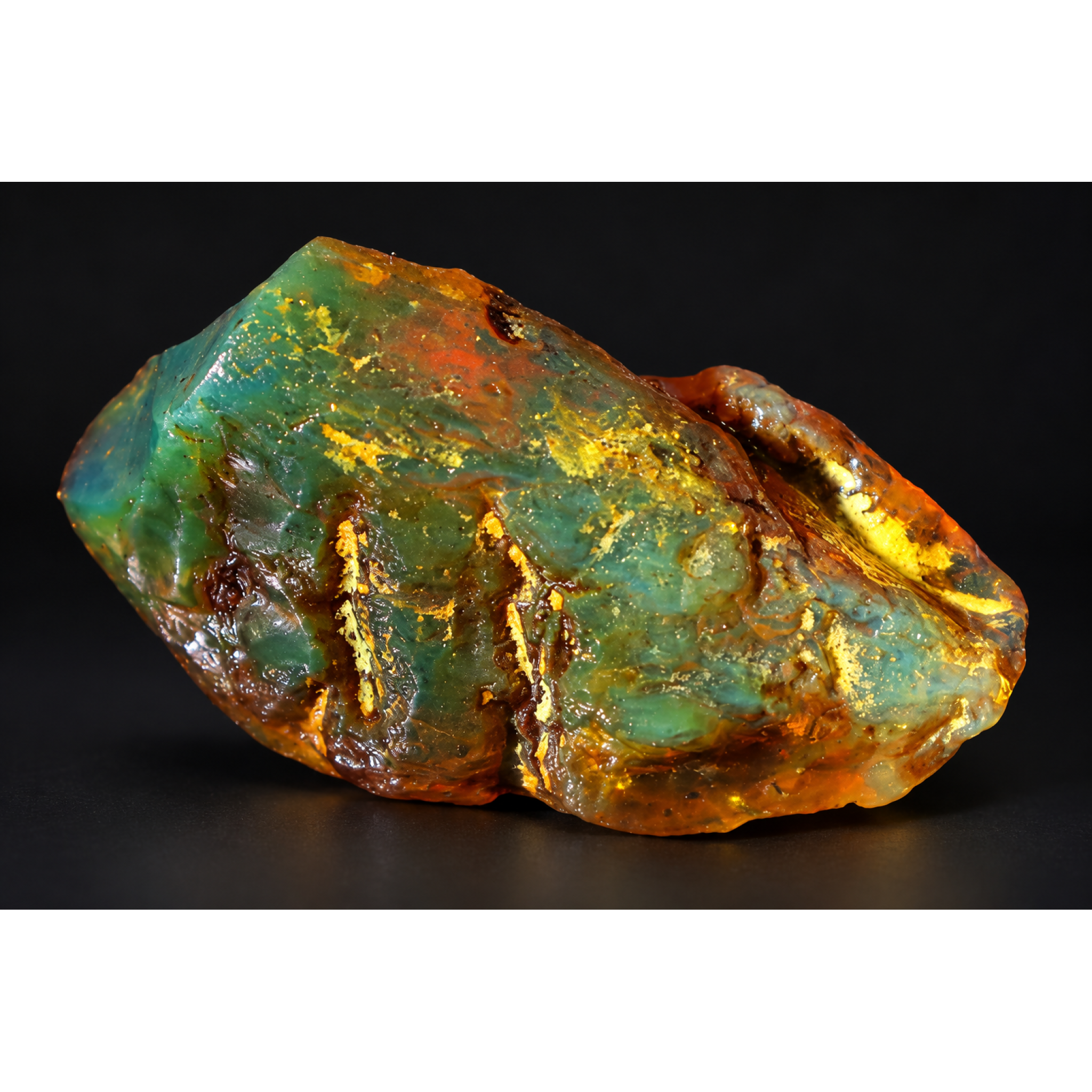 Earth mined sky blue rough specimen Dominican amber 8.7g – photo 8