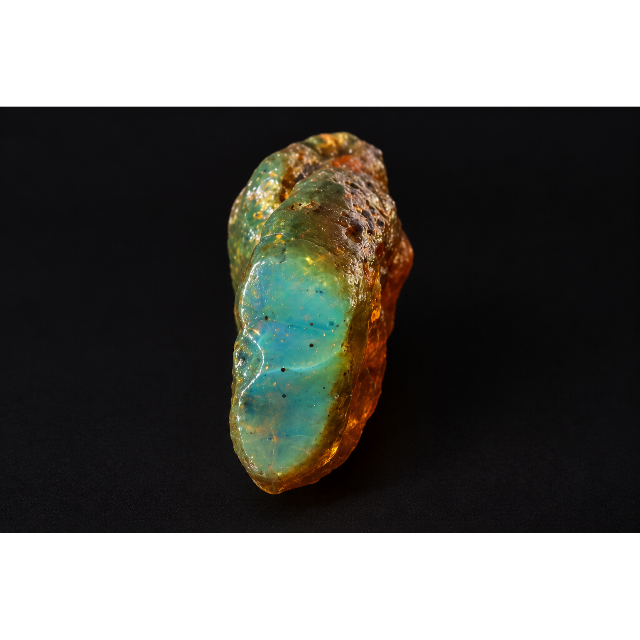 Earth mined sky blue rough specimen Dominican amber 8.7g – photo 10