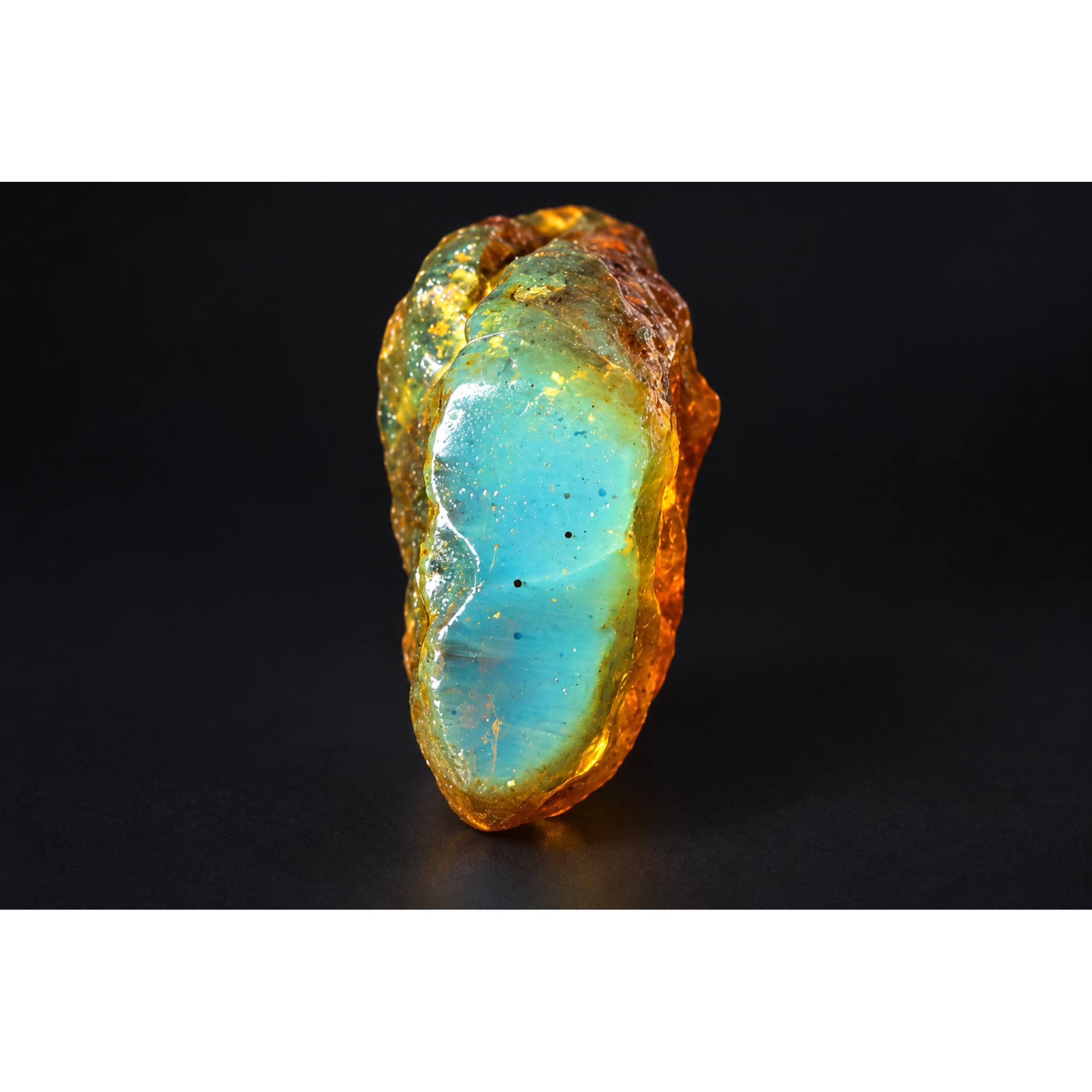 Earth mined sky blue rough specimen Dominican amber 8.7g – photo 15