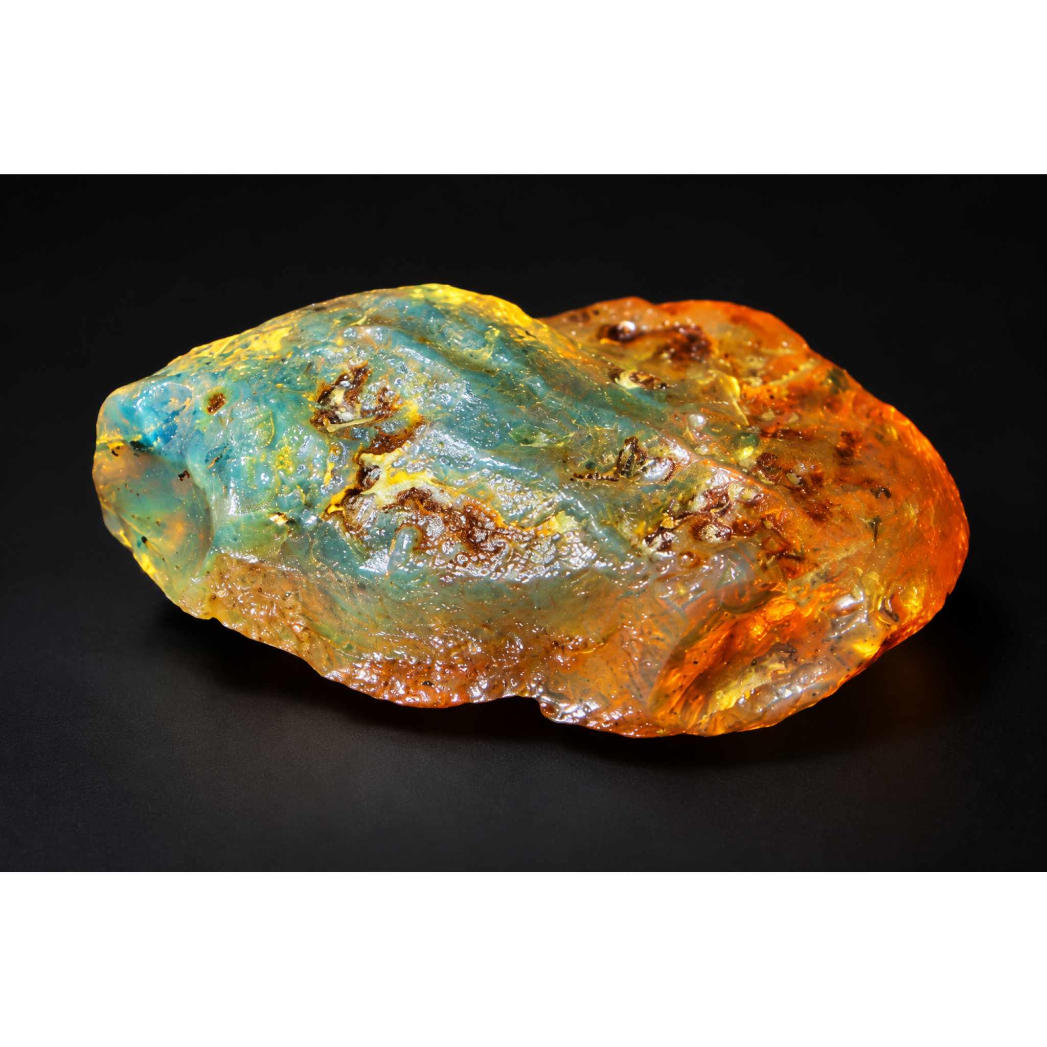 Earth mined sky blue rough specimen Dominican amber 8.7g – photo 18