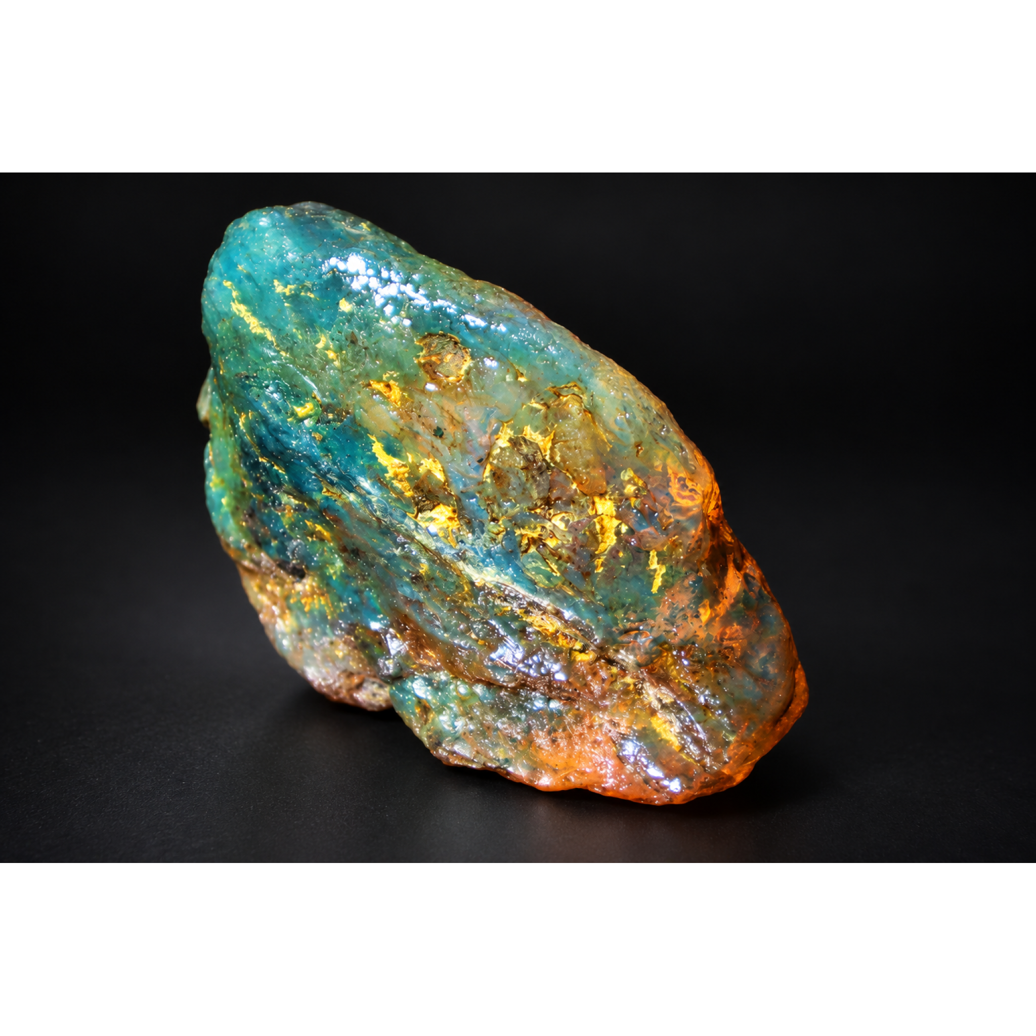 Earth mined green blue rough specimen Dominican amber 16.5g – photo 6