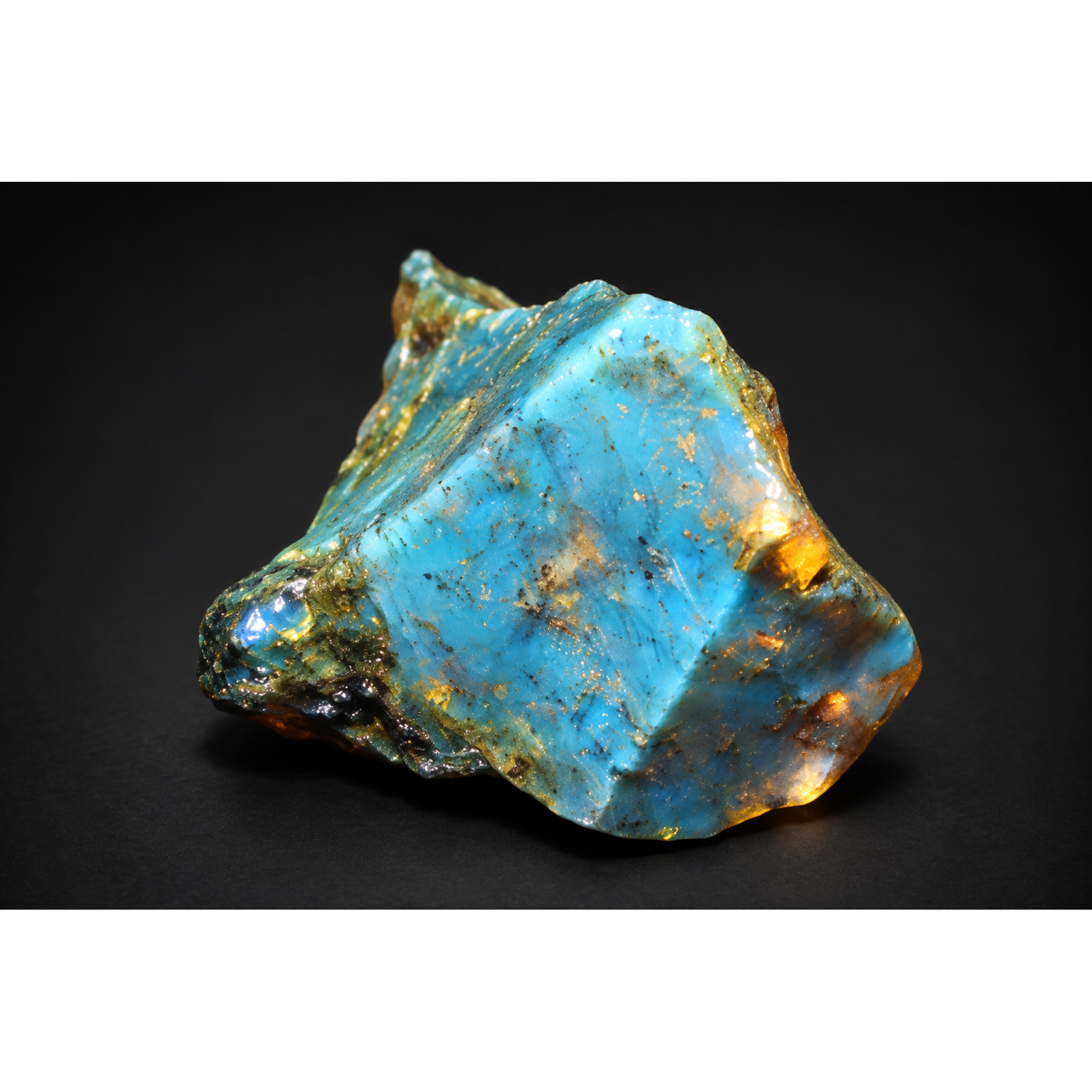 Earth mined deep blue rough specimen Dominican amber 5g – photo 3