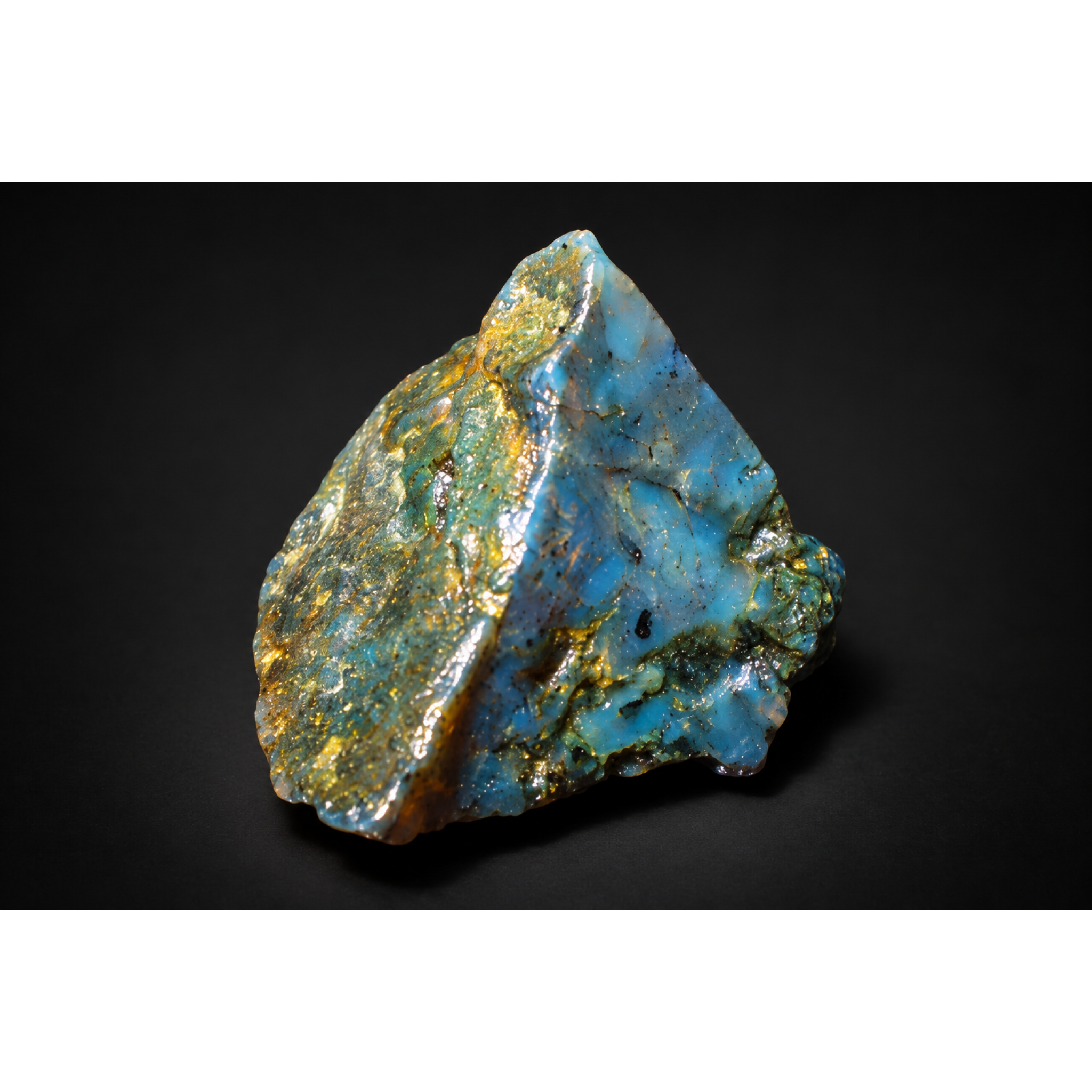Earth mined deep blue rough specimen Dominican amber 5g – photo 5