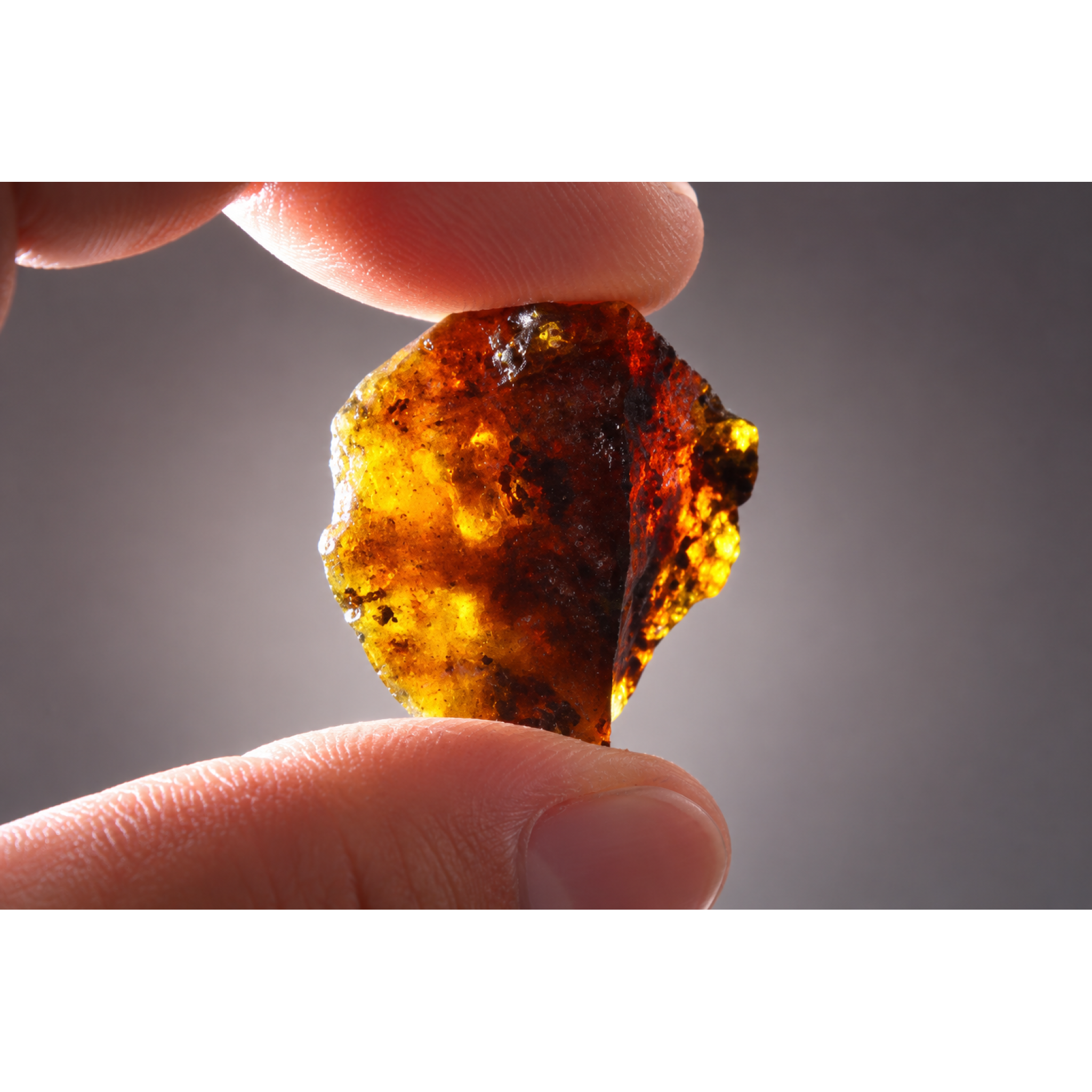 Earth mined deep blue rough specimen Dominican amber 5g – photo 9