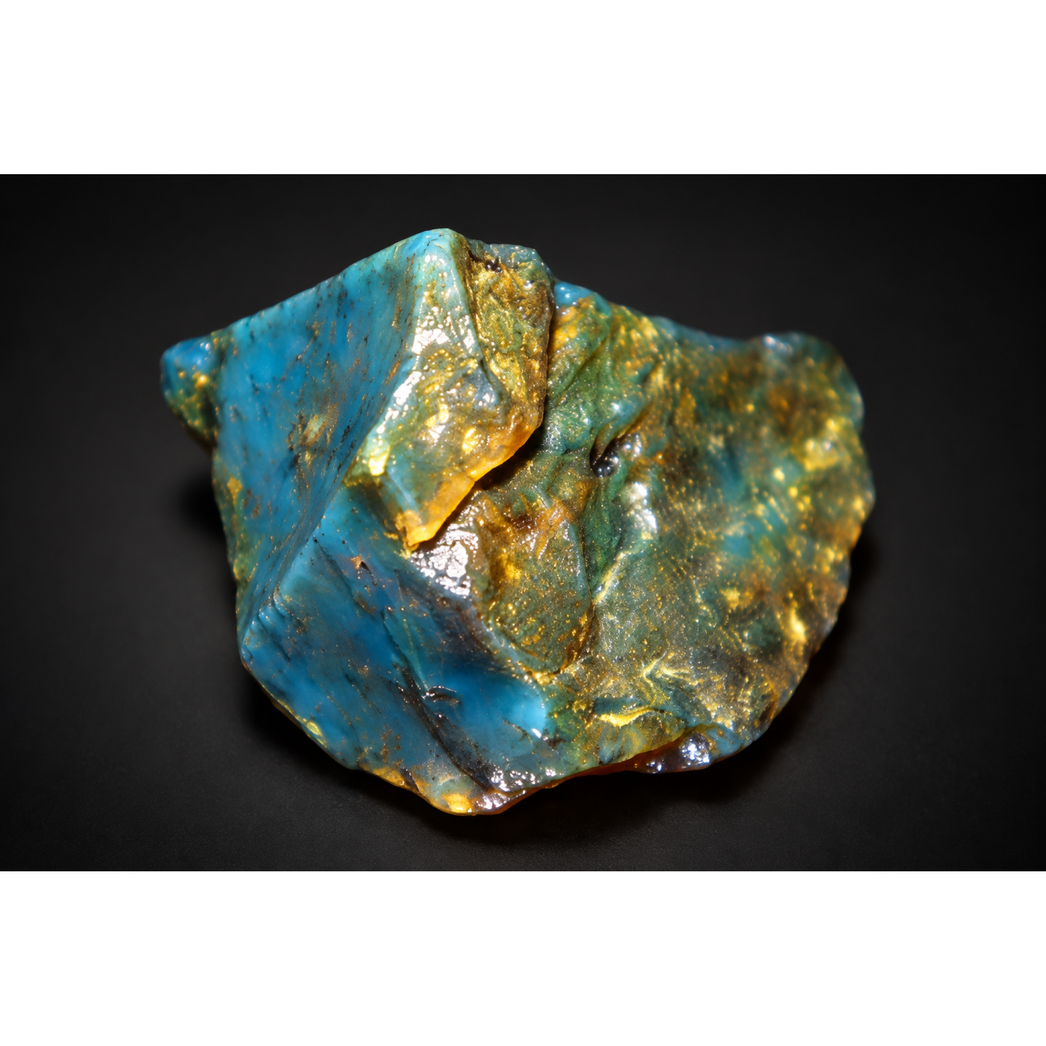 Earth mined deep blue rough specimen Dominican amber 5g – photo 11