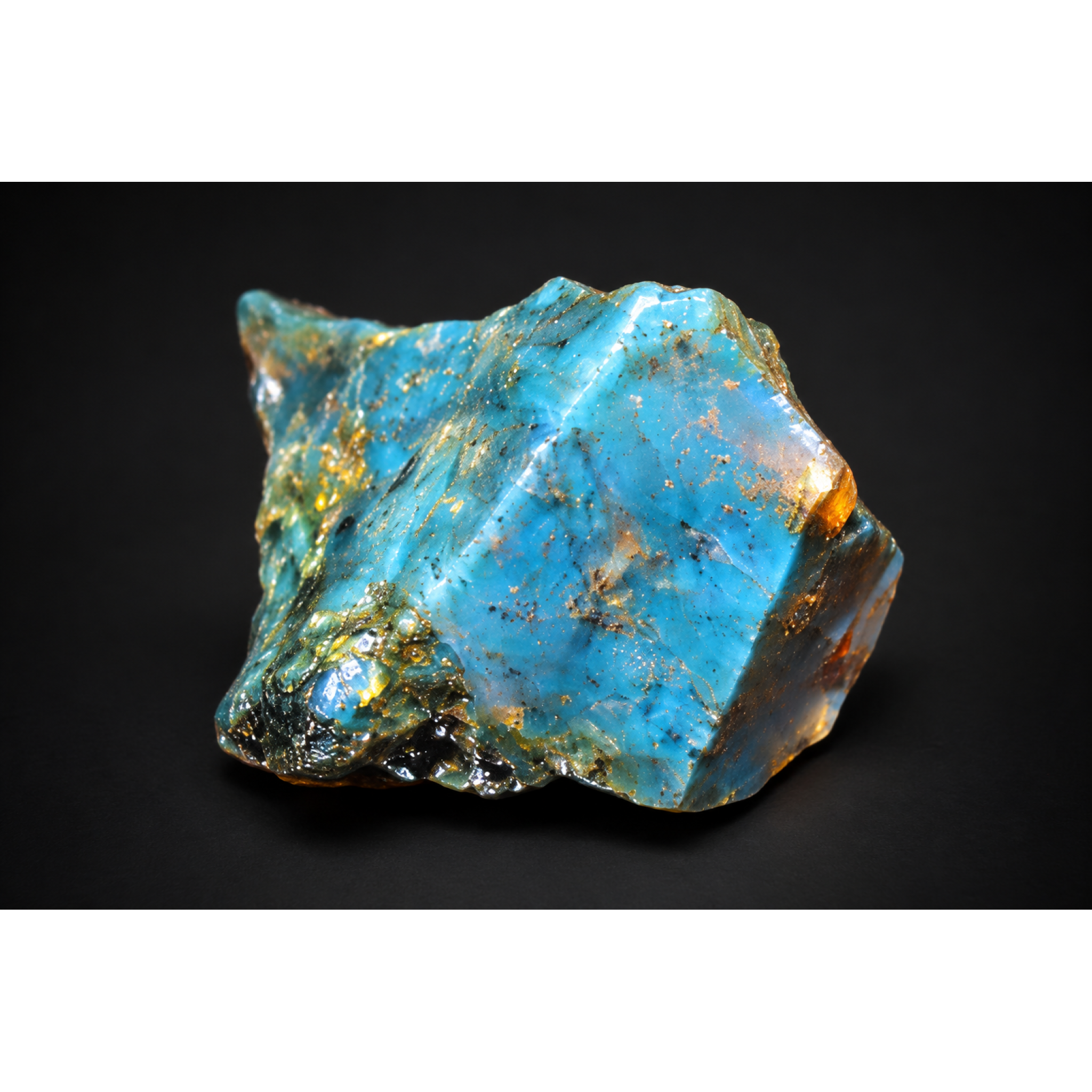 Earth mined deep blue rough specimen Dominican amber 5g – photo 12