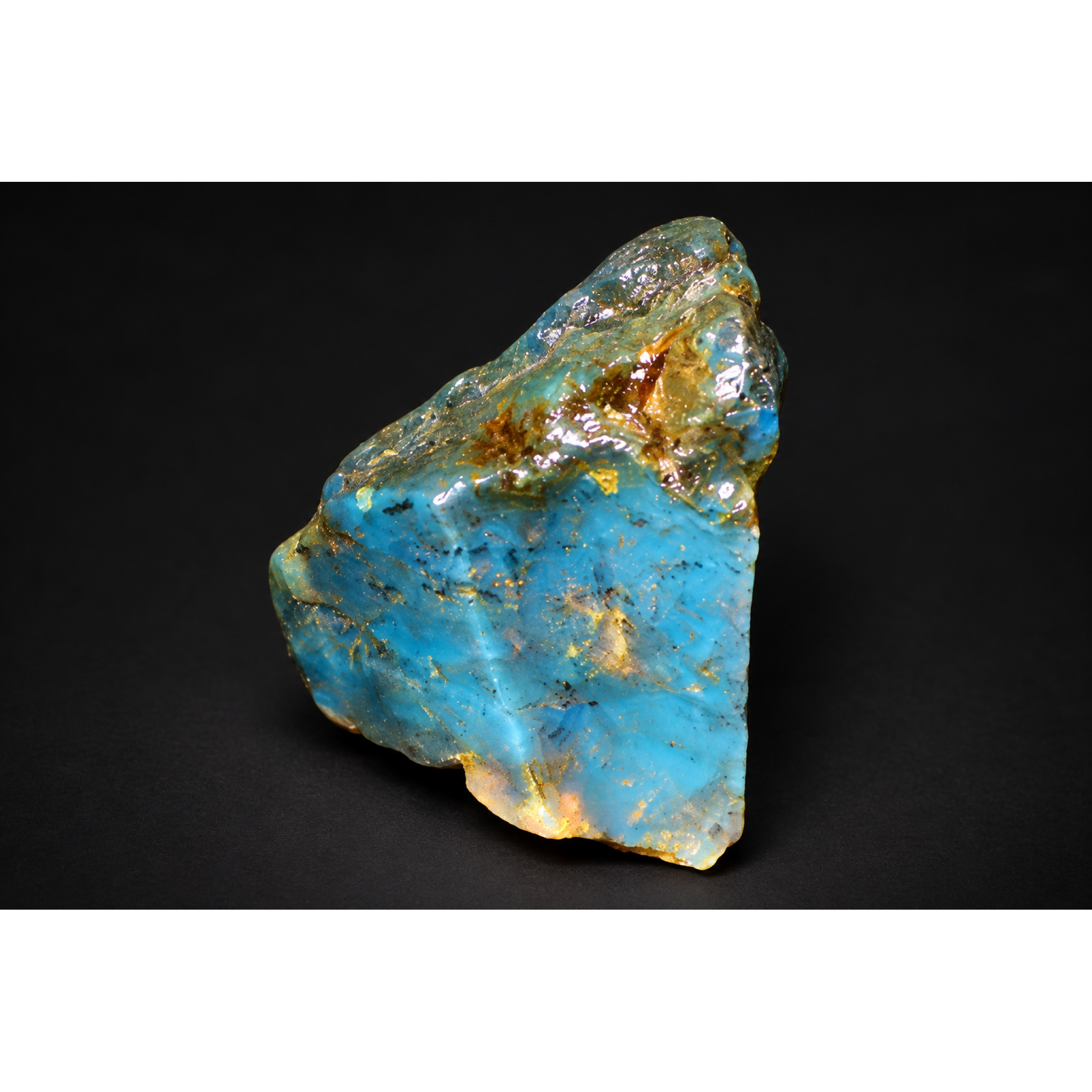Earth mined deep blue rough specimen Dominican amber 5g – photo 13