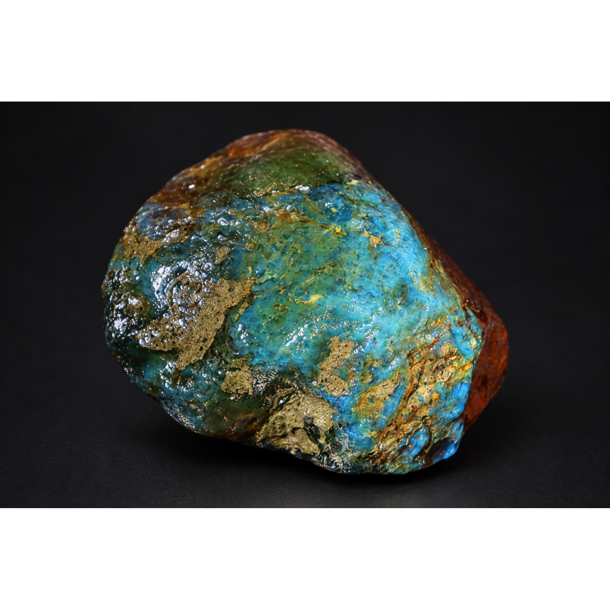 Earth mined green blue rough specimen Dominican amber 8.6g – photo 2