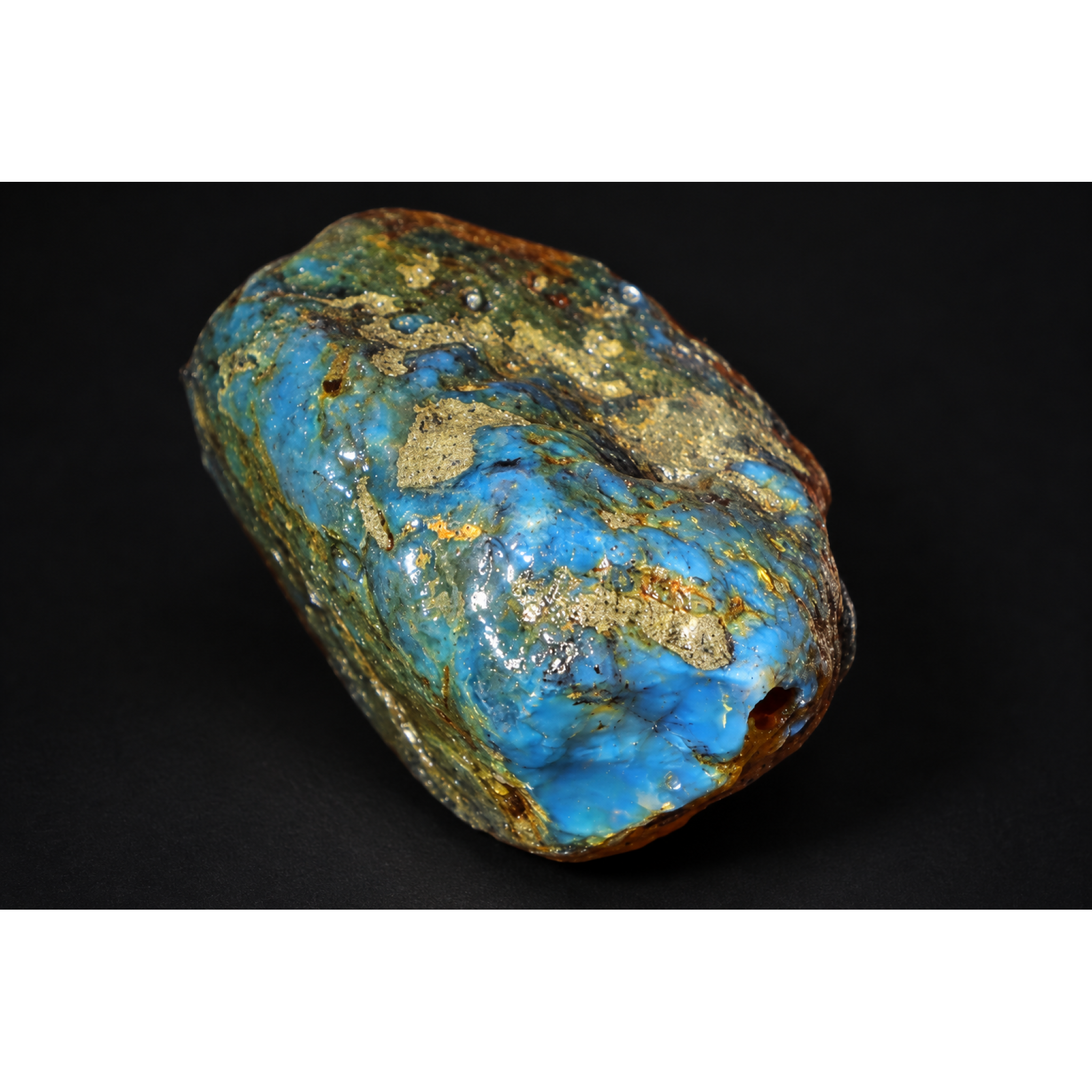 Earth mined green blue rough specimen Dominican amber 8.6g – photo 7