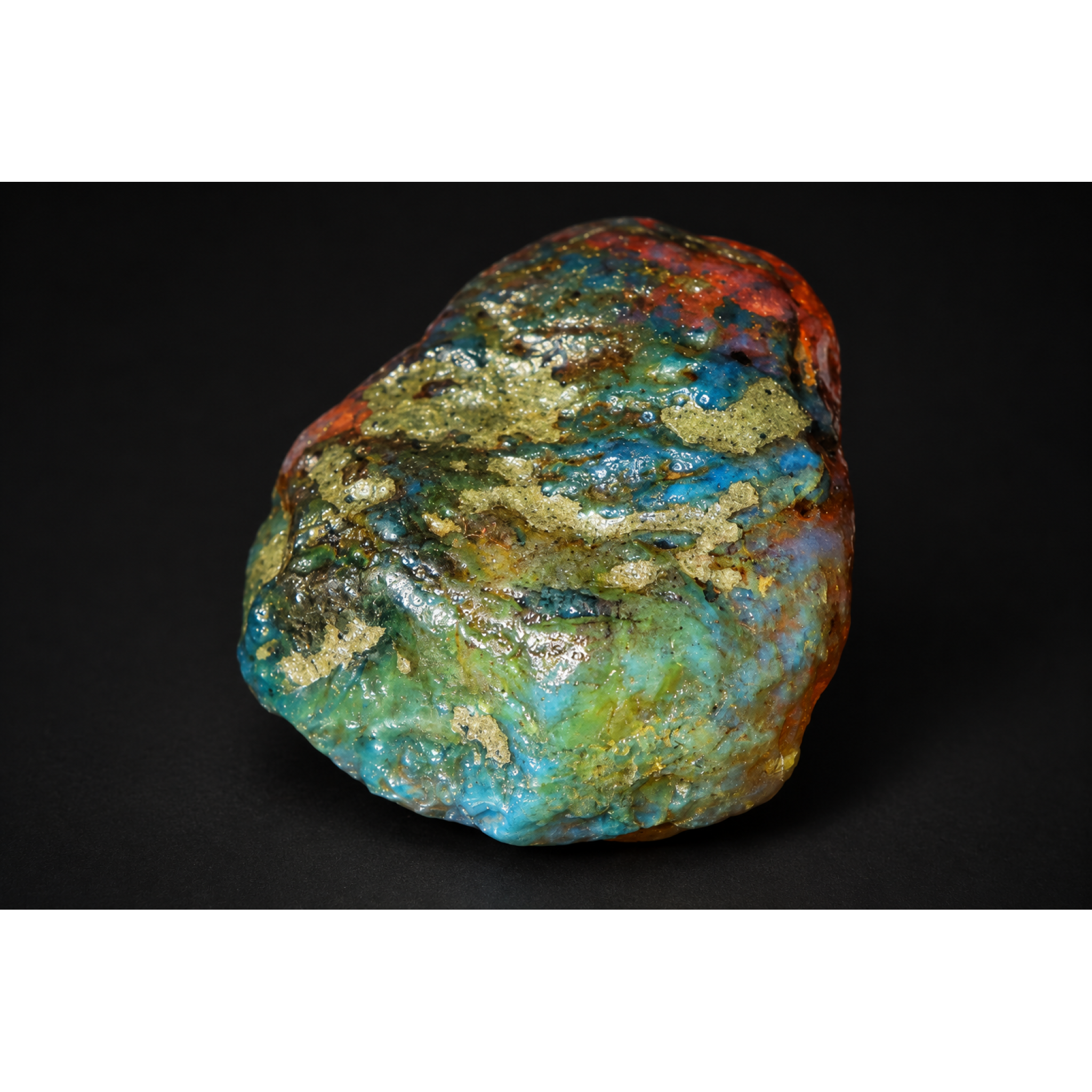 Earth mined green blue rough specimen Dominican amber 8.6g – photo 9