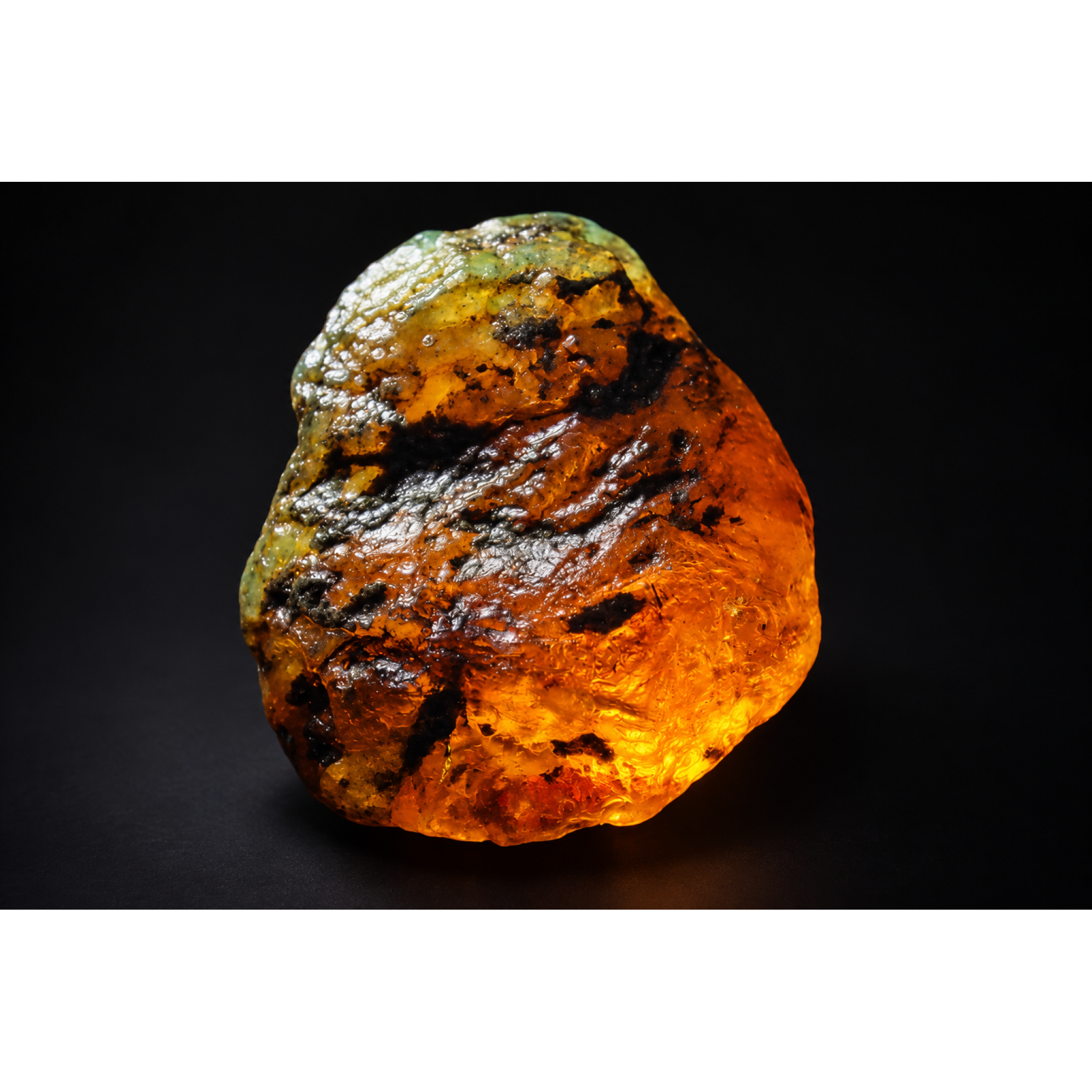 Earth mined green blue rough specimen Dominican amber 8.6g – photo 15