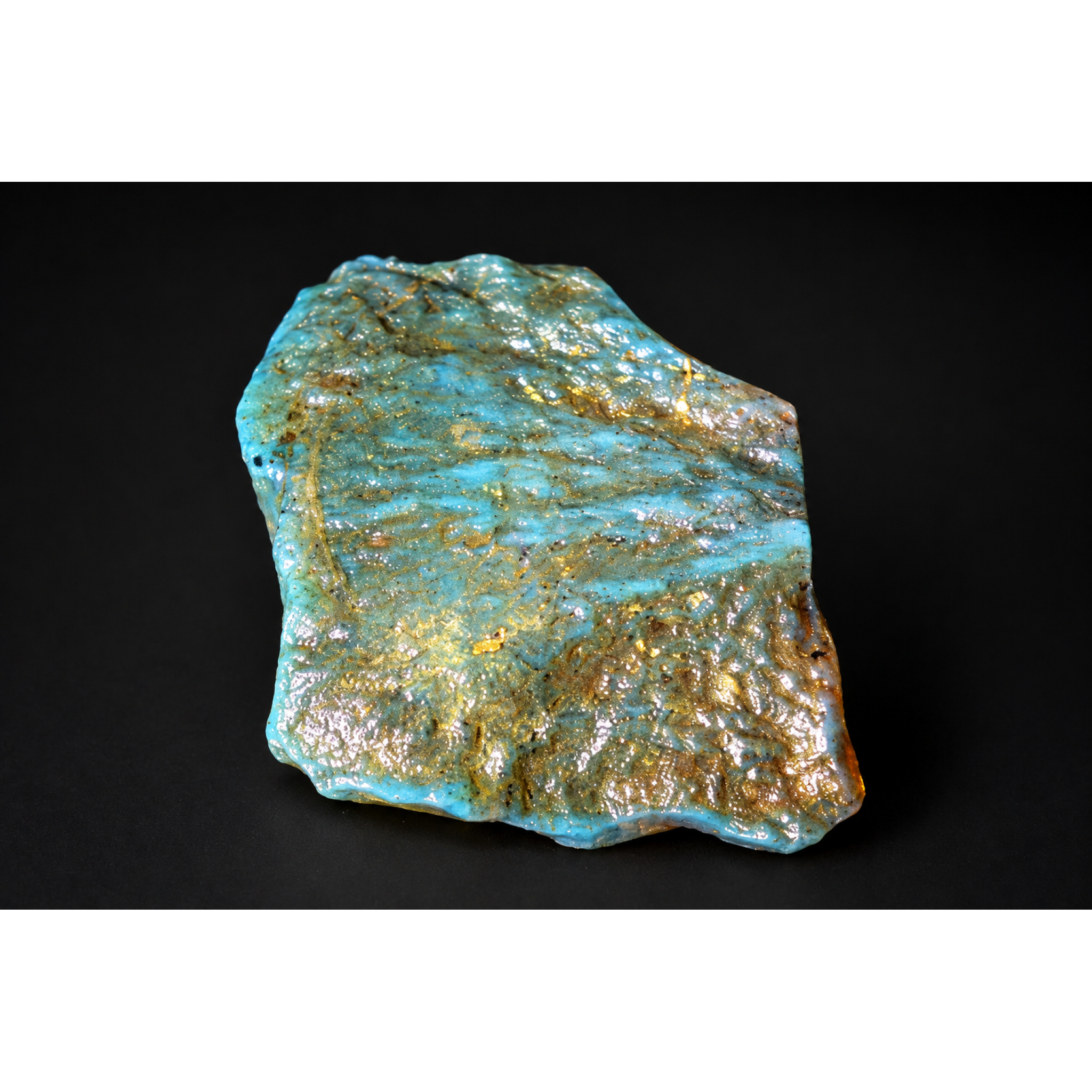 Earth mined sky blue rough specimen Dominican amber 3.7g – photo 3