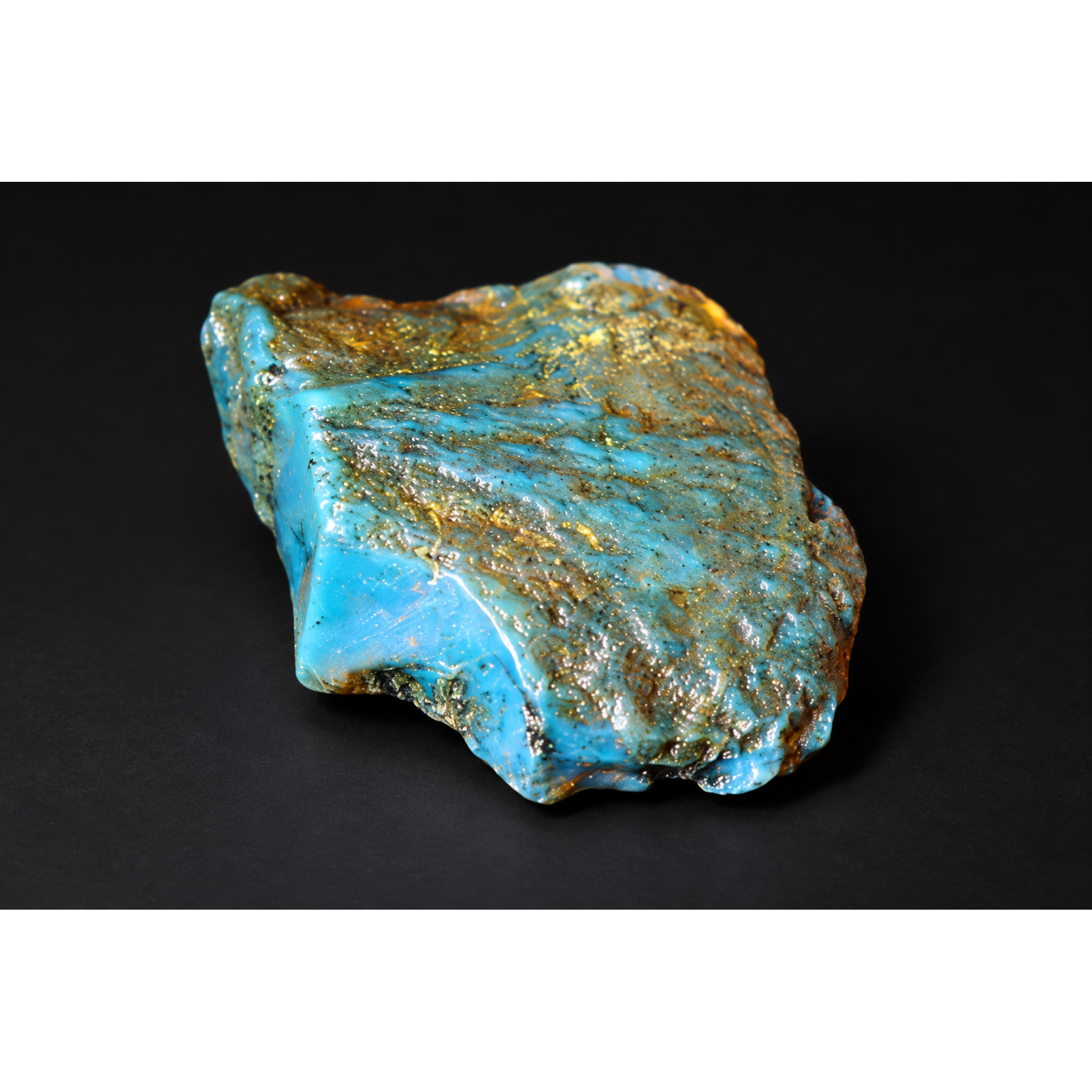 Earth mined sky blue rough specimen Dominican amber 3.7g – photo 4