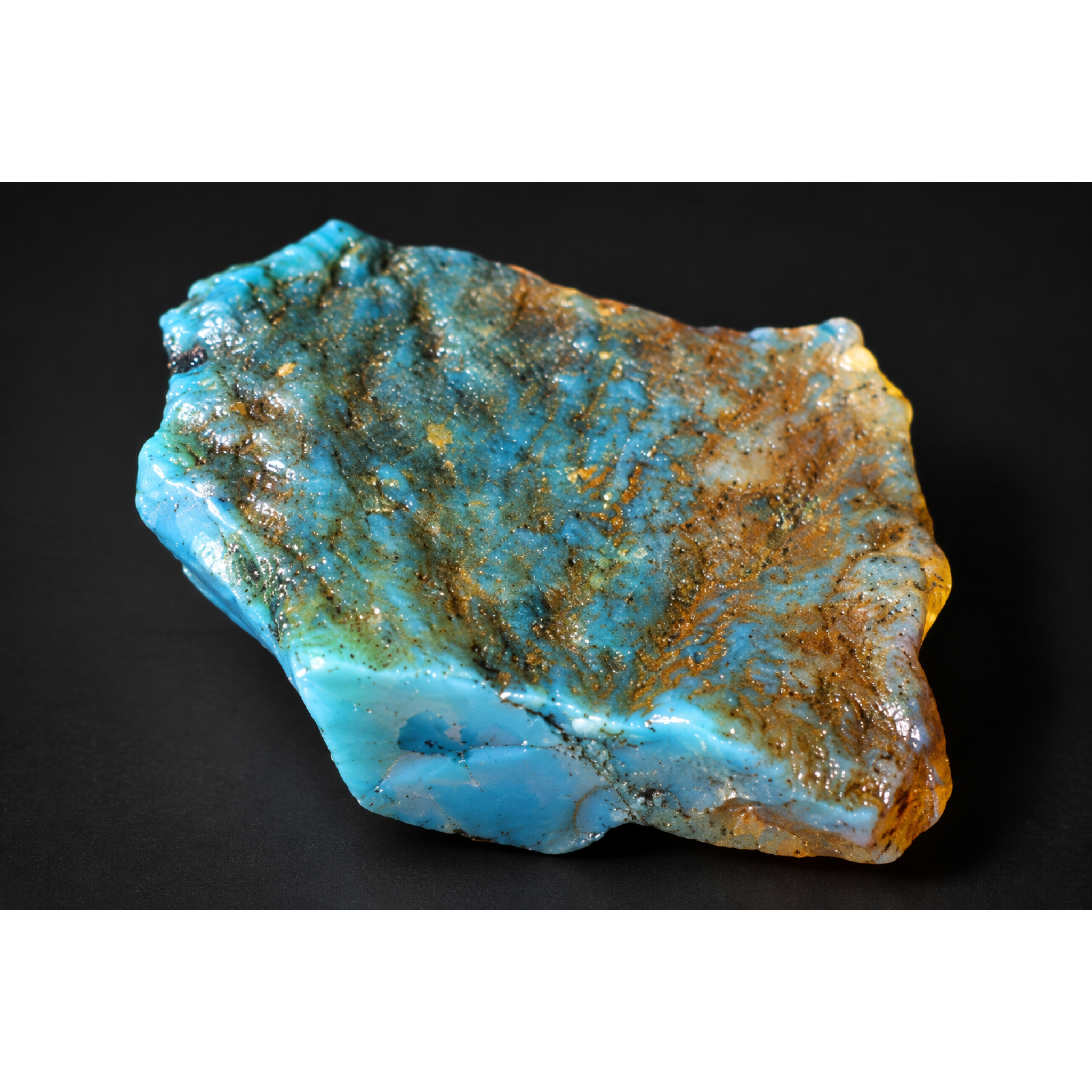 Earth mined sky blue rough specimen Dominican amber 3.7g – photo 5