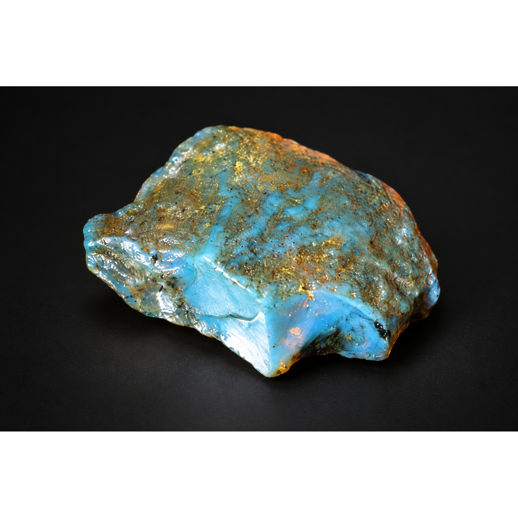 Earth mined sky blue rough specimen Dominican amber 3.7g – photo 6