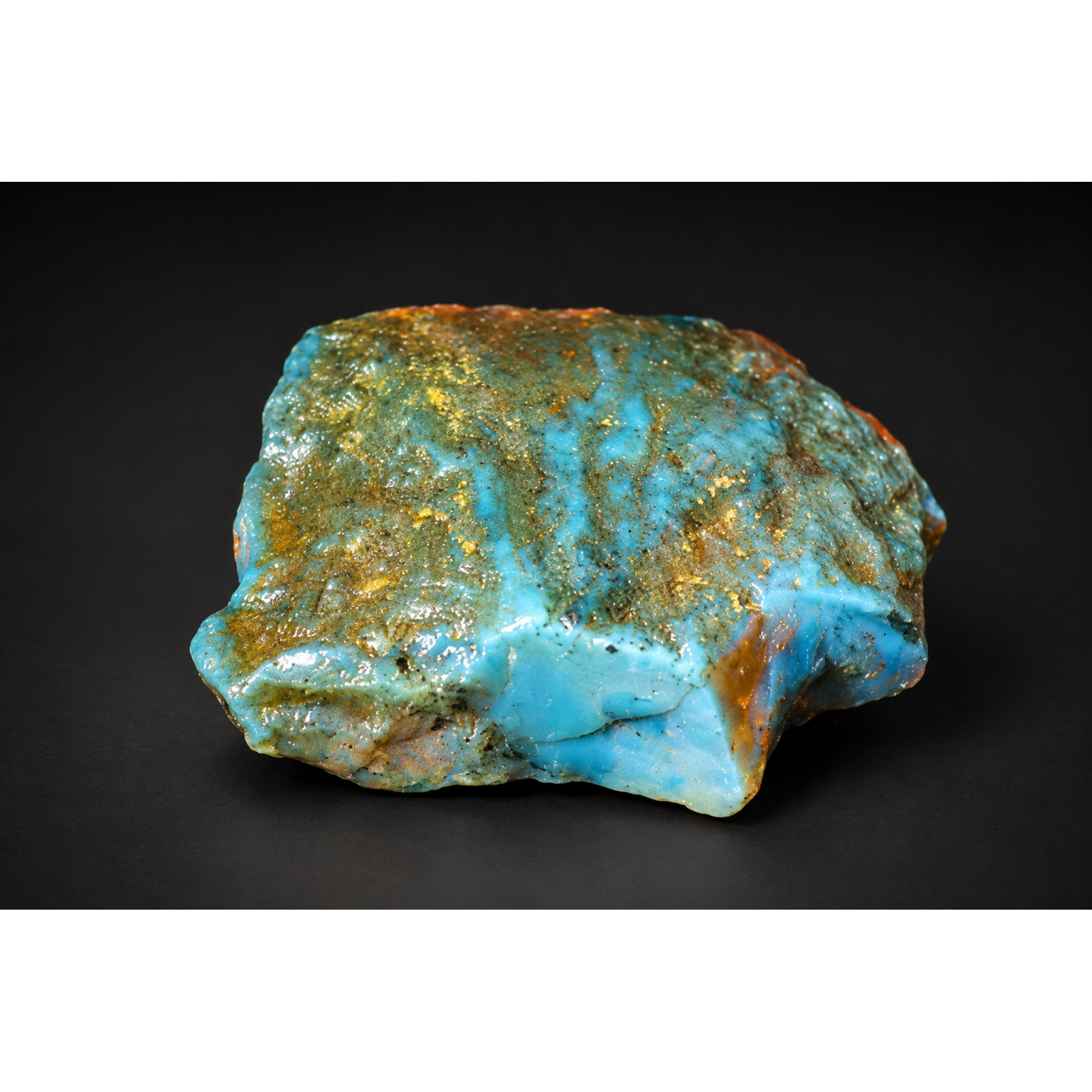 Earth mined sky blue rough specimen Dominican amber 3.7g – photo 10