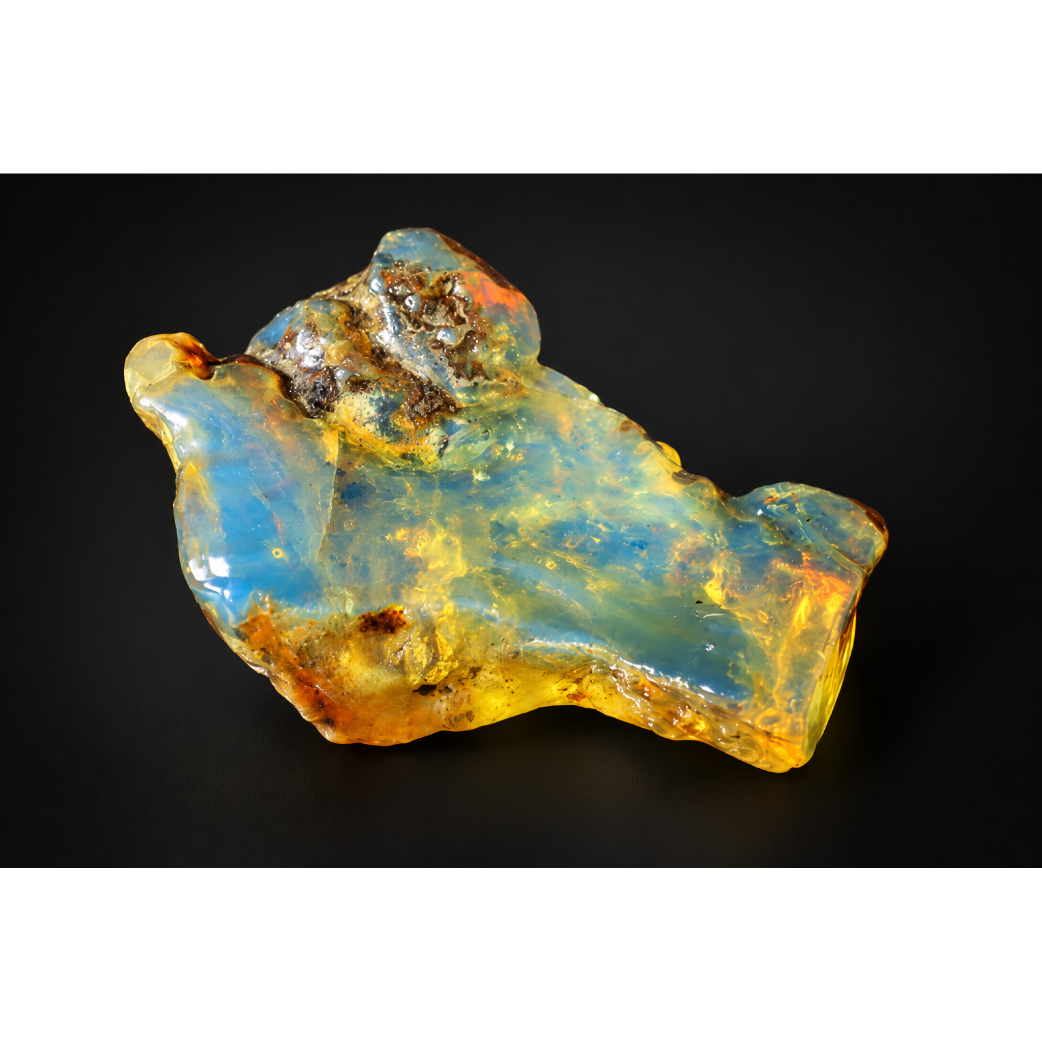 Genuine sky blue rough specimen Dominican amber 8.5g – photo 11