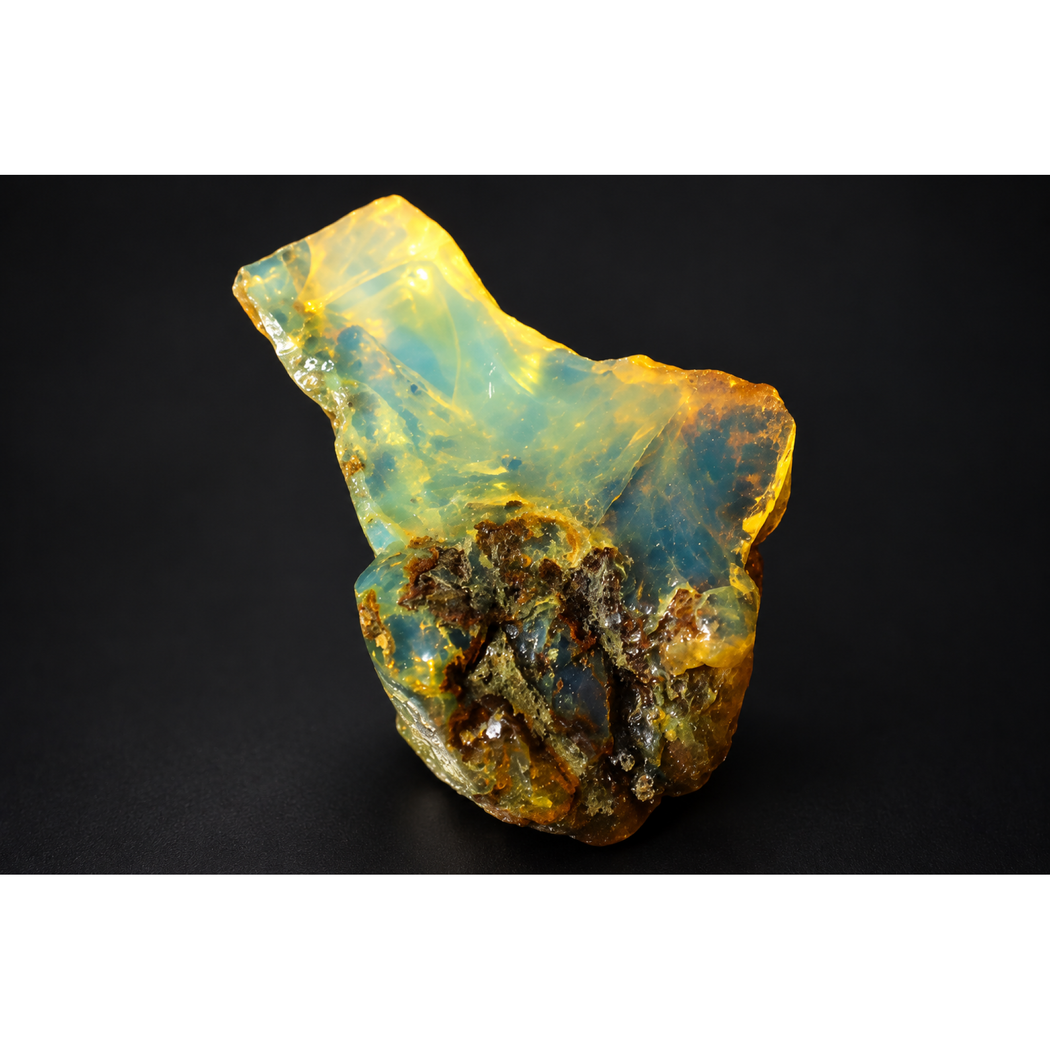 Genuine sky blue rough specimen Dominican amber 8.5g – photo 12