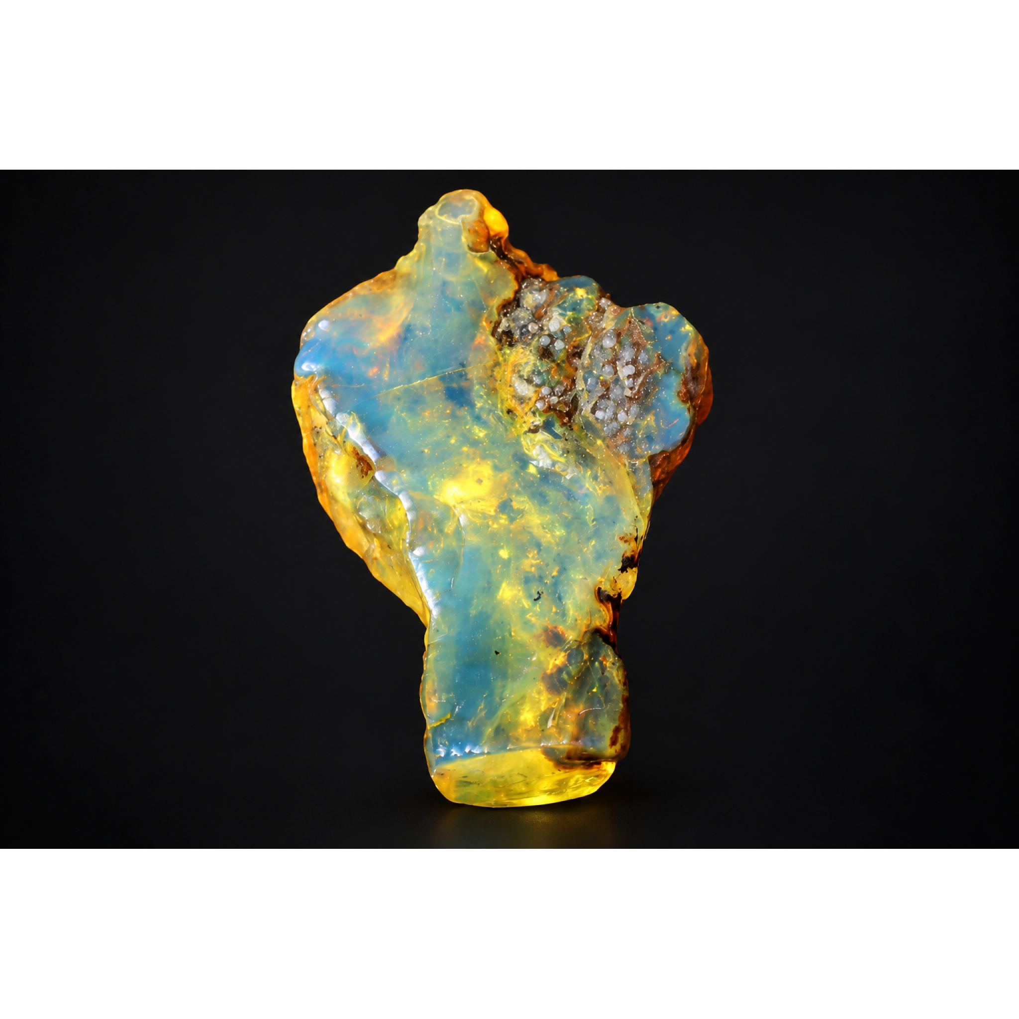 Genuine sky blue rough specimen Dominican amber 8.5g – photo 14