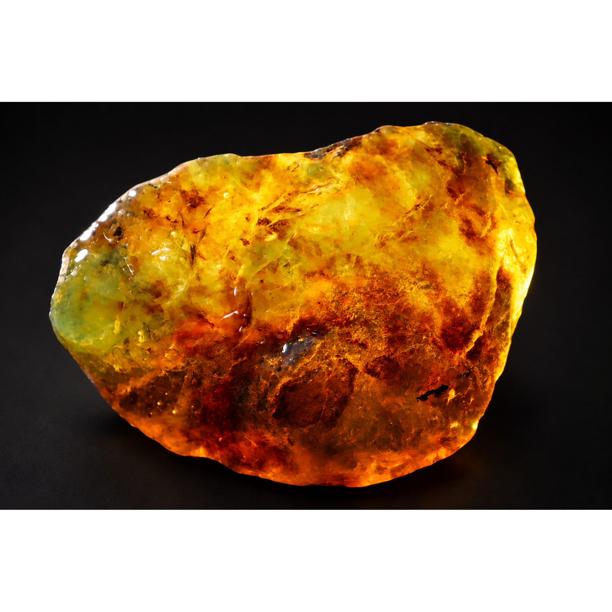 Earth mined green blue rough specimen Dominican amber 53.7g – photo 7