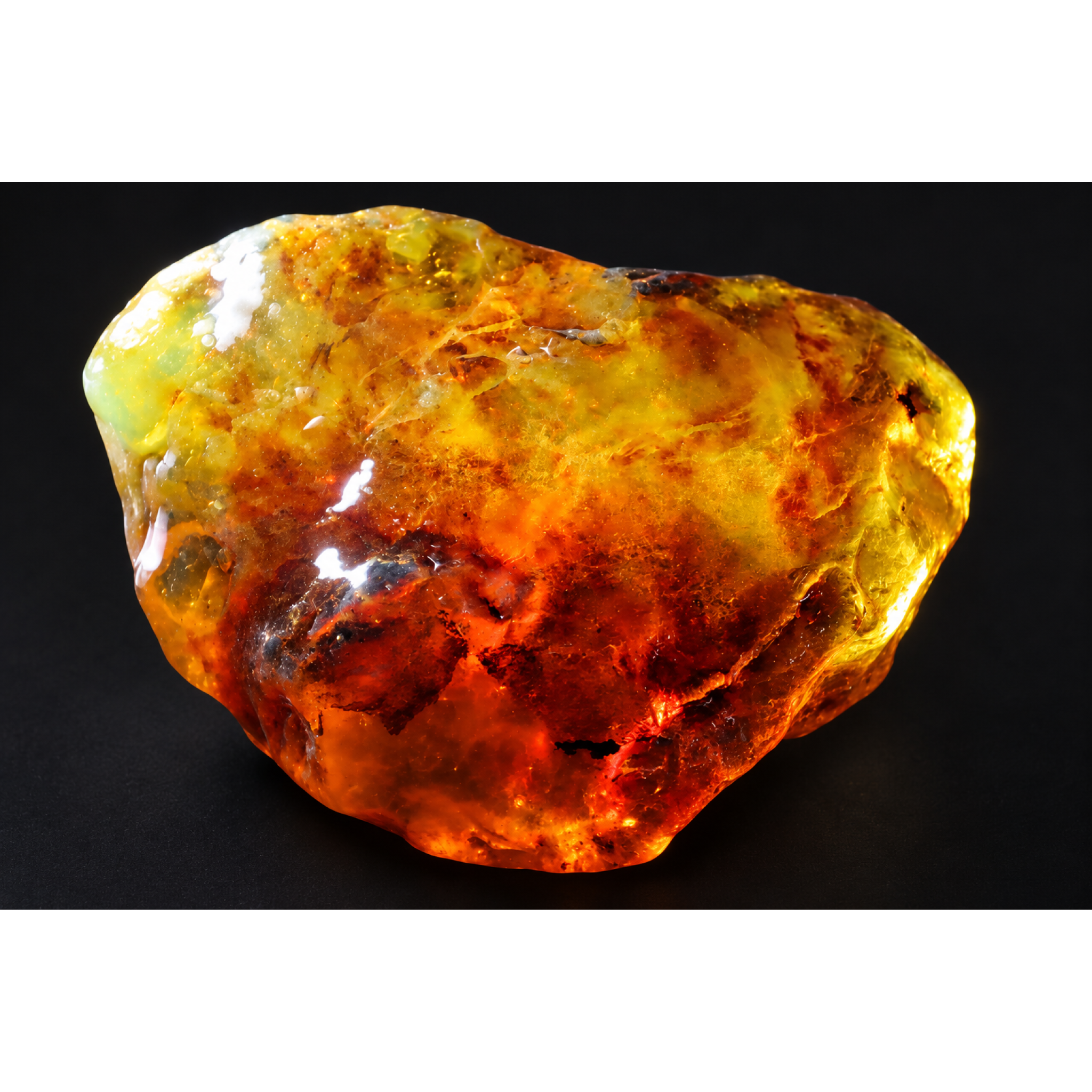 Earth mined green blue rough specimen Dominican amber 53.7g – photo 8