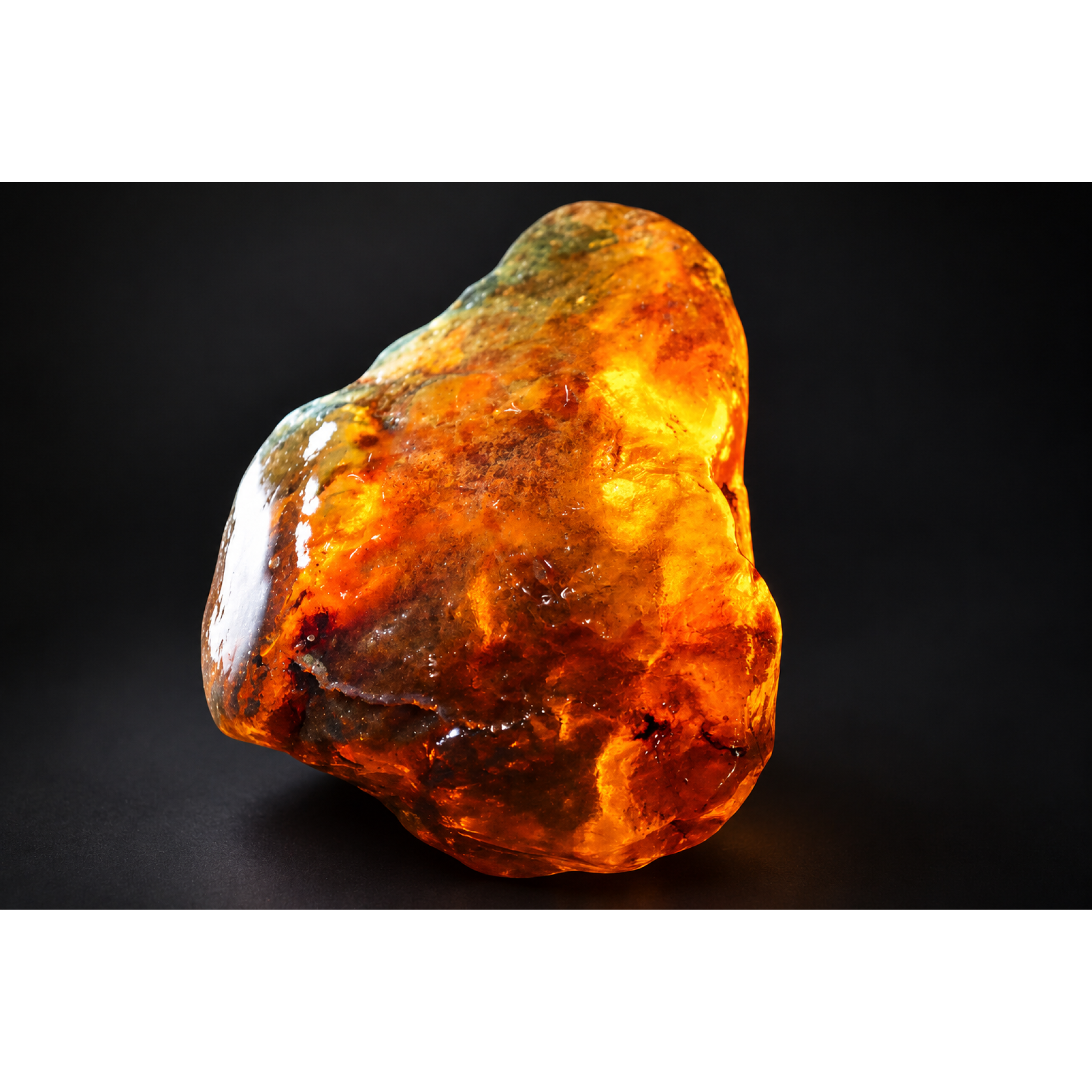 Earth mined green blue rough specimen Dominican amber 53.7g – photo 9