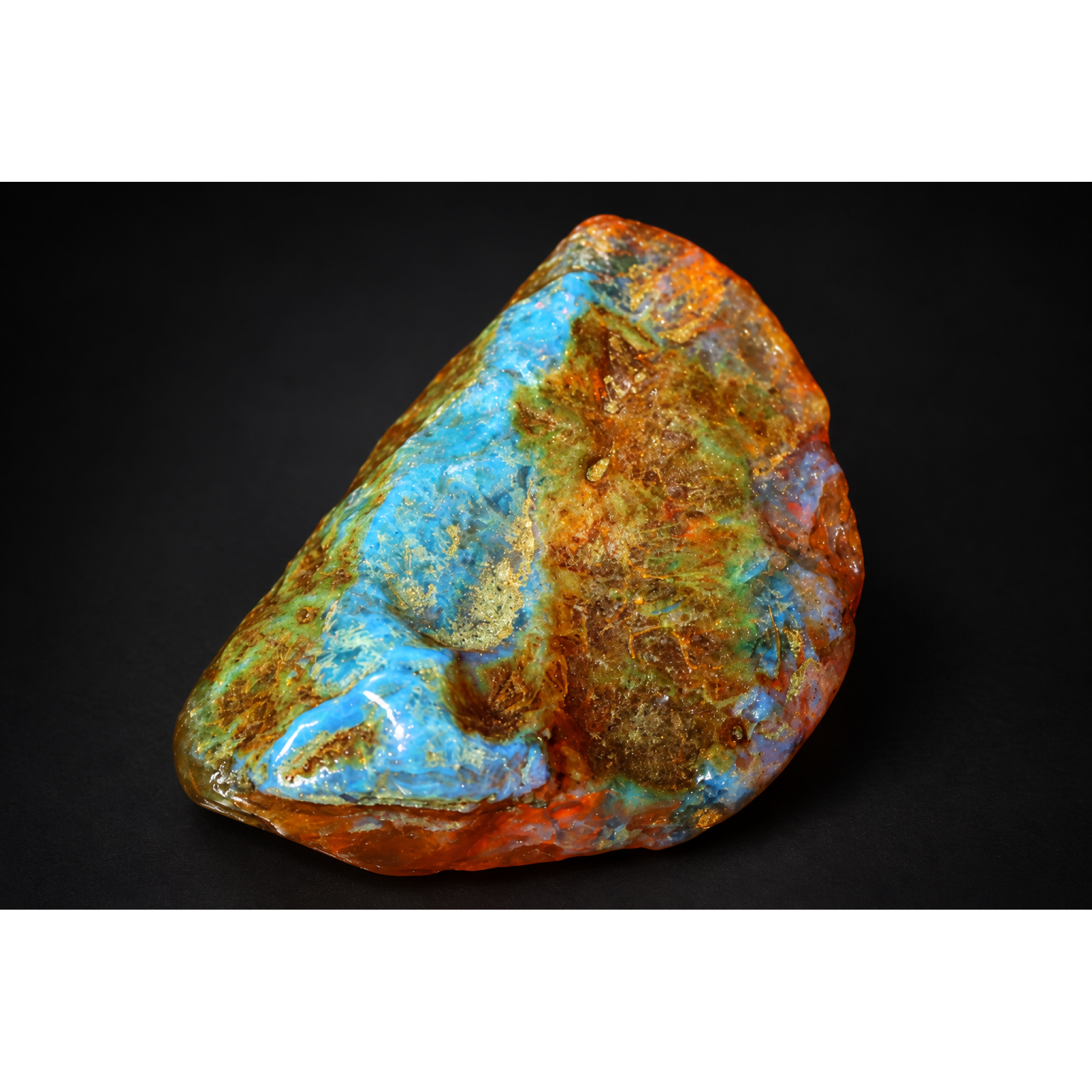 Earth mined green blue rough specimen Dominican amber 53.7g – photo 10