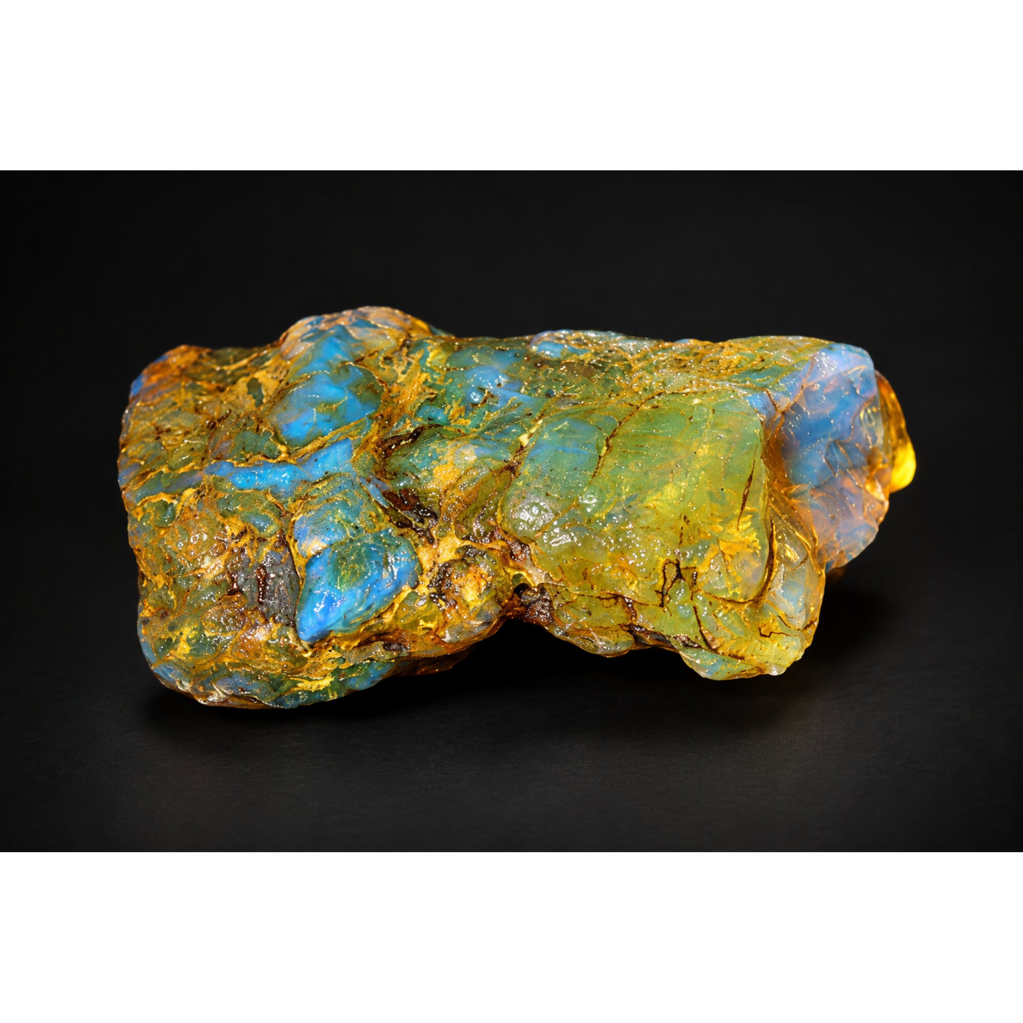 Earth mined green blue rough specimen Dominican amber 7.9g – photo 2