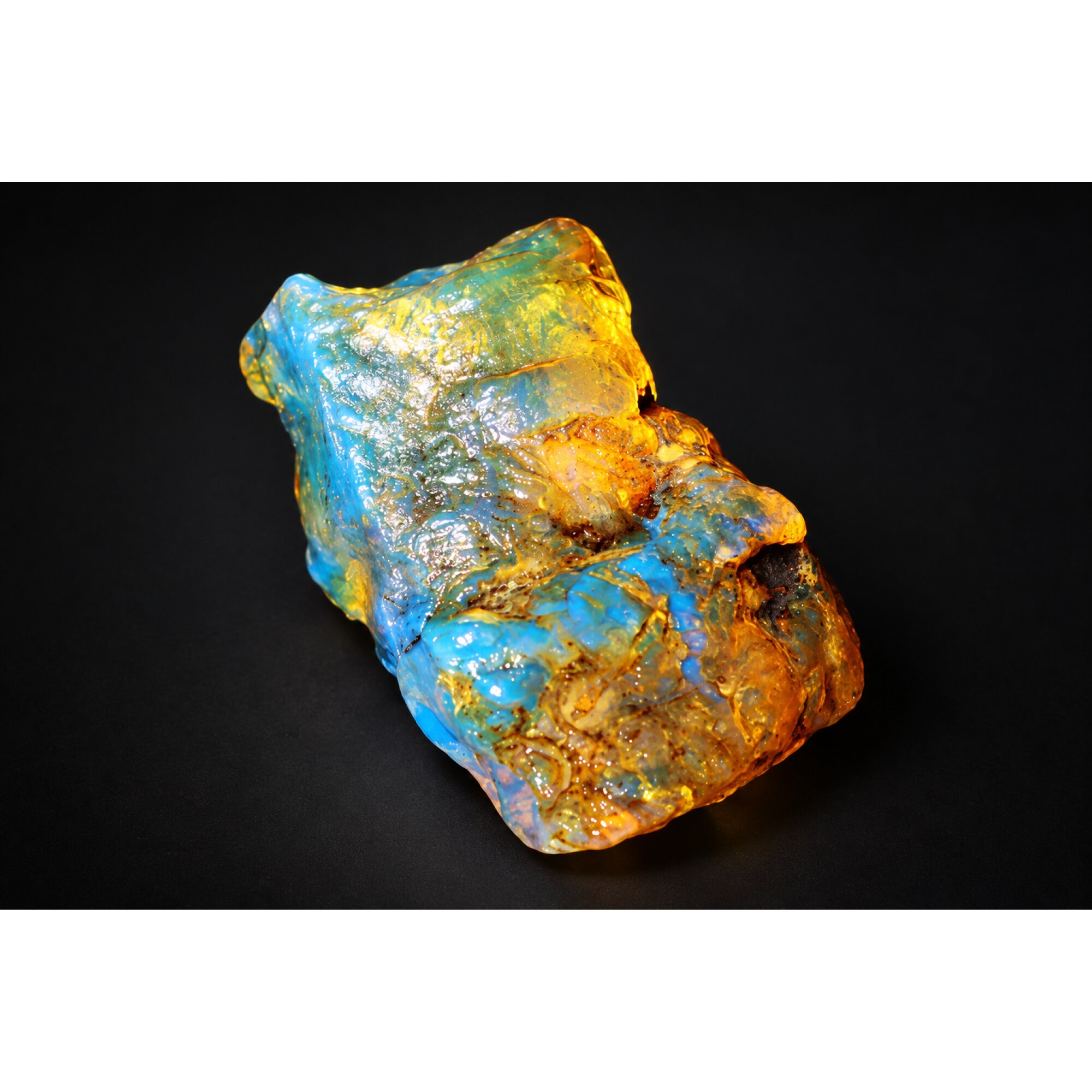 Earth mined green blue rough specimen Dominican amber 7.9g – photo 6