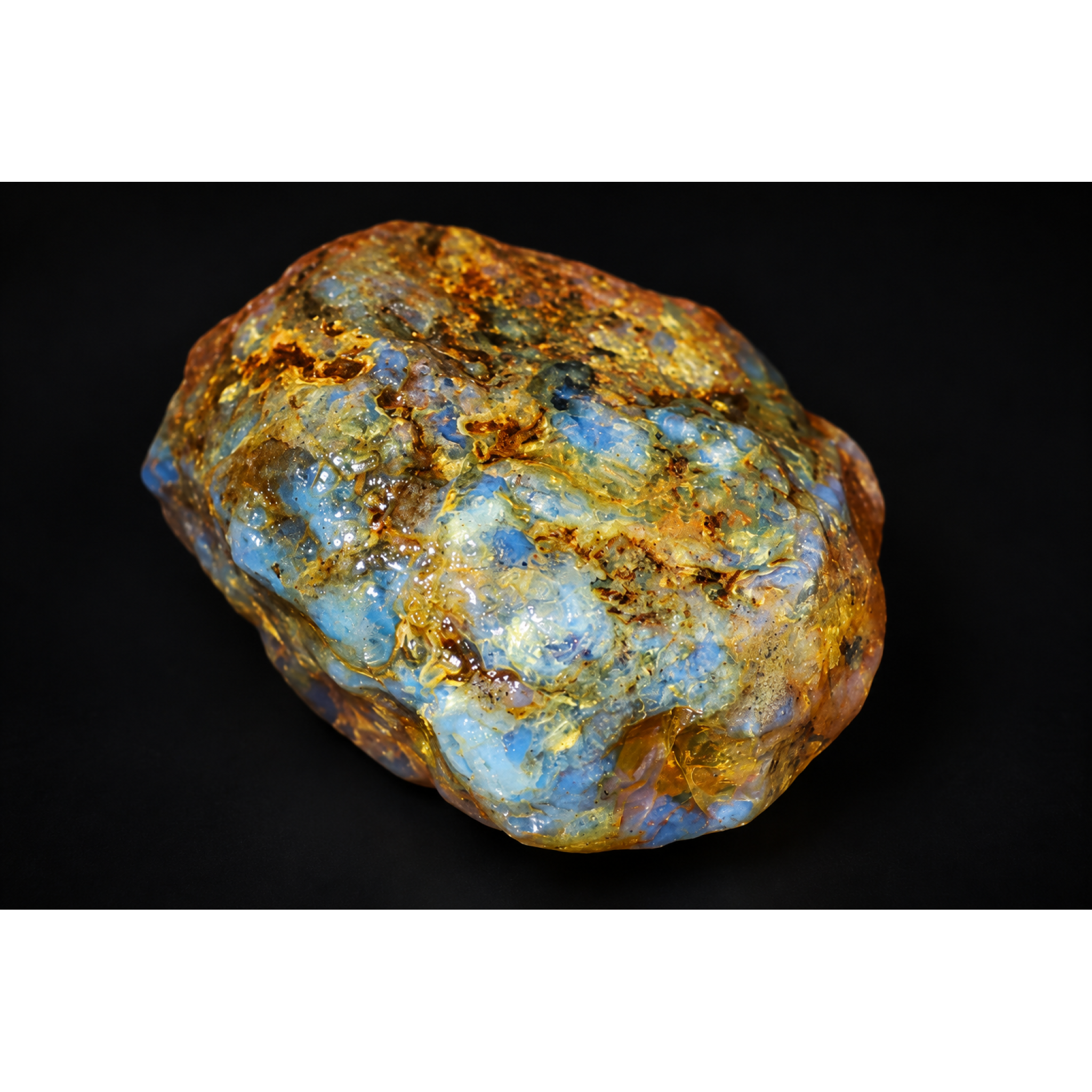 Earth mined green blue rough specimen Dominican amber 33.2g – photo 5