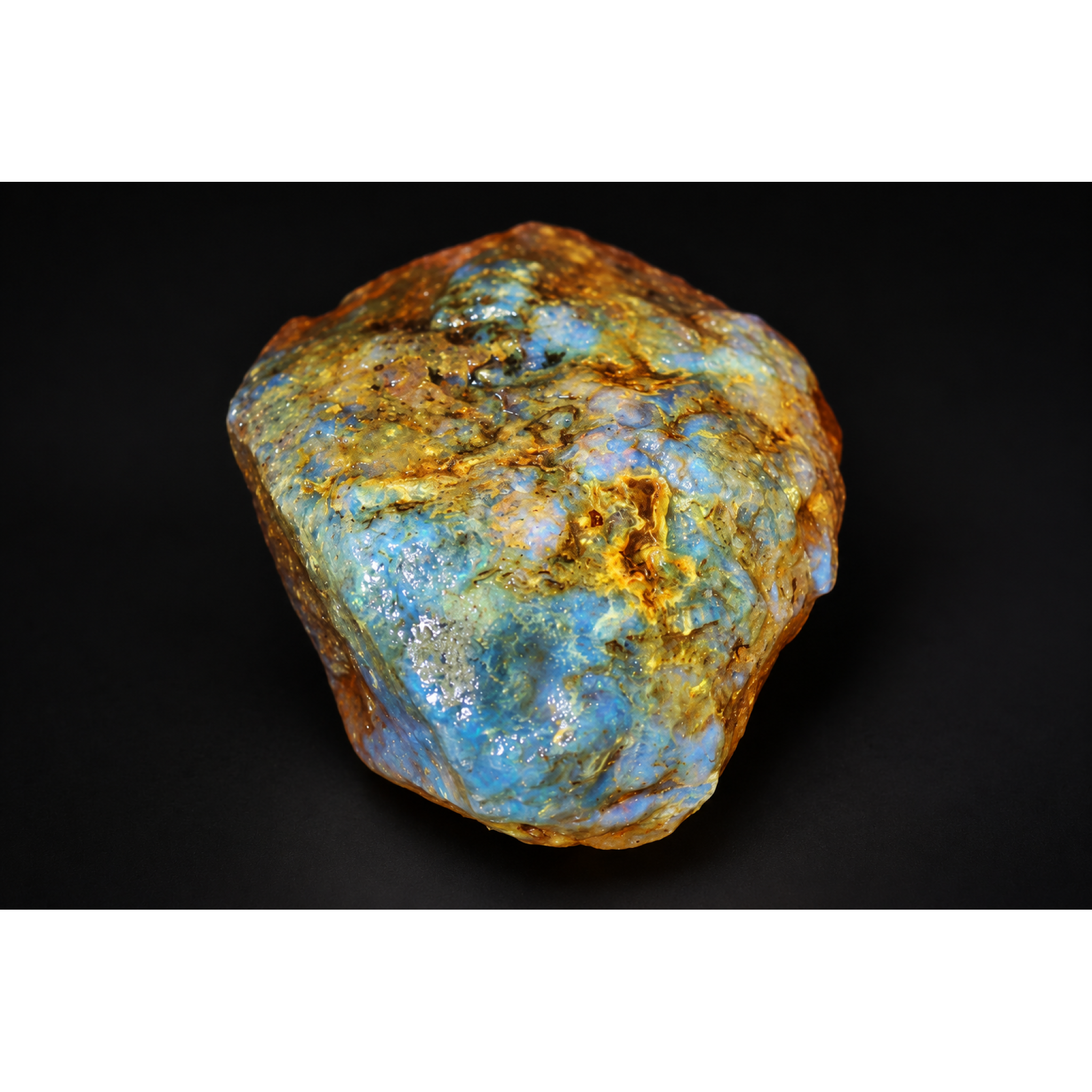 Earth mined green blue rough specimen Dominican amber 33.2g – photo 7