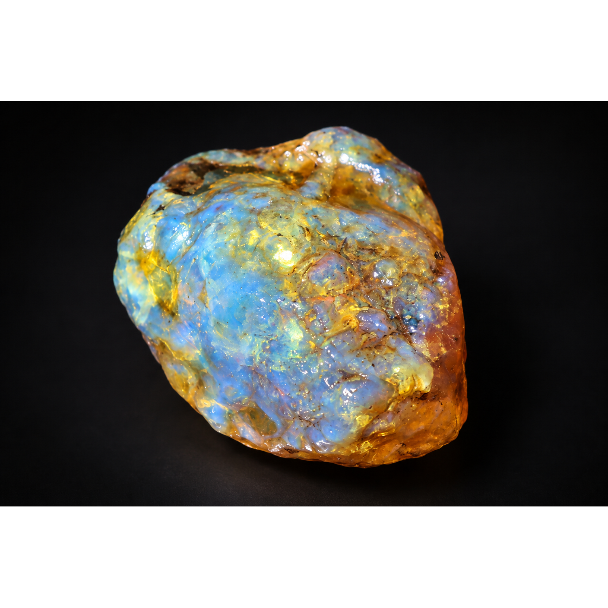 Earth mined green blue rough specimen Dominican amber 33.2g – photo 10