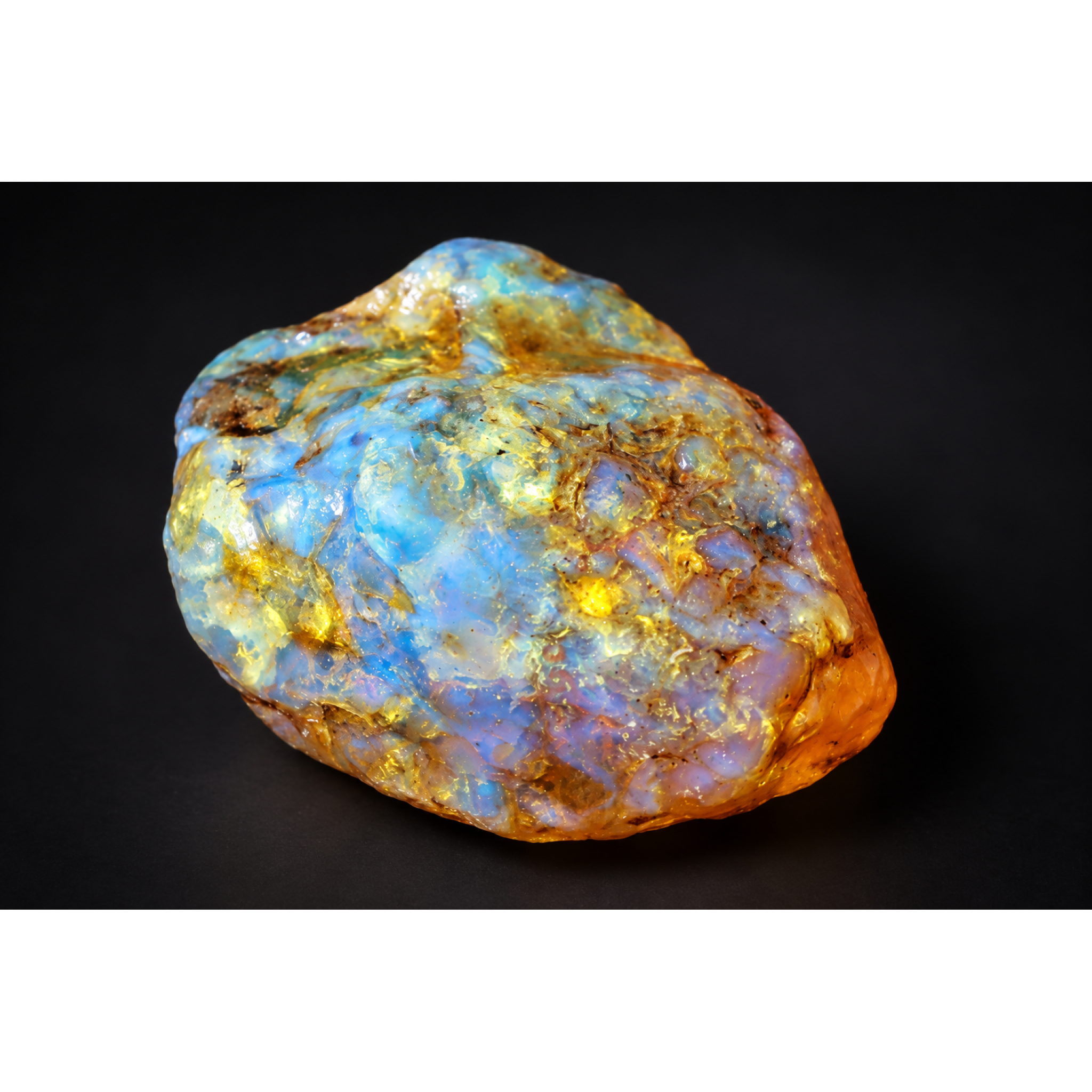 Earth mined green blue rough specimen Dominican amber 33.2g – photo 14