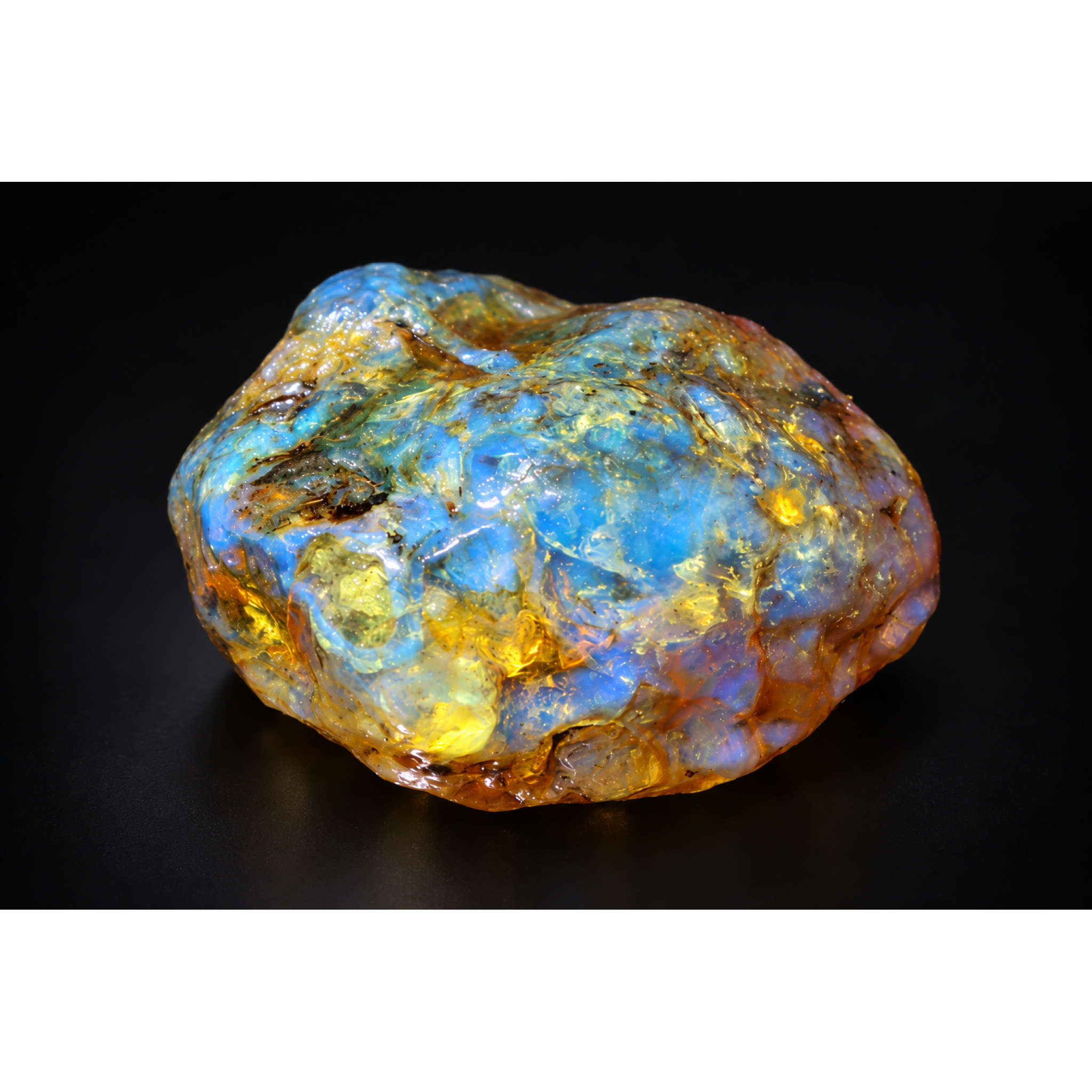 Earth mined green blue rough specimen Dominican amber 33.2g – photo 16